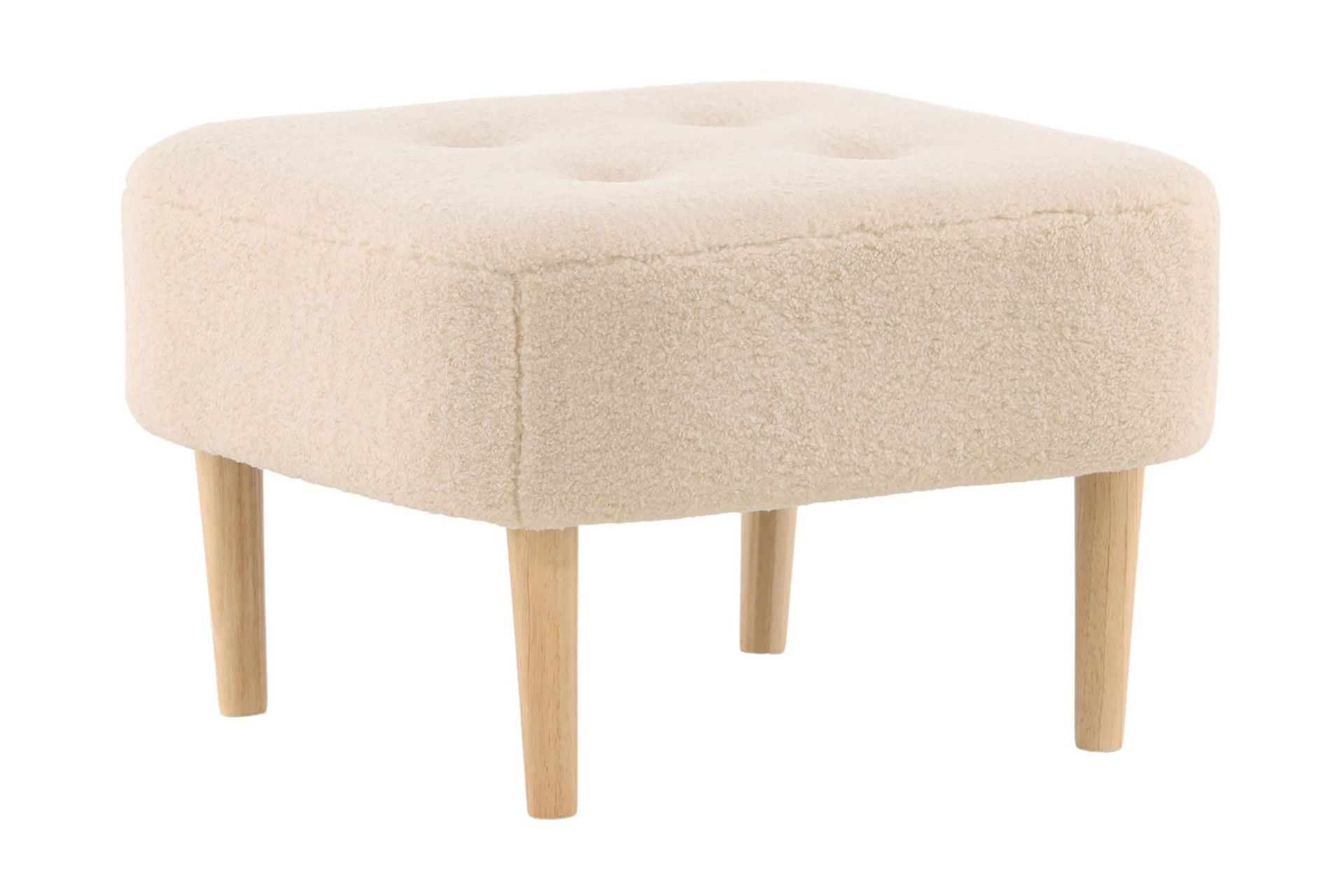 salina sittpuff med knappar - vit