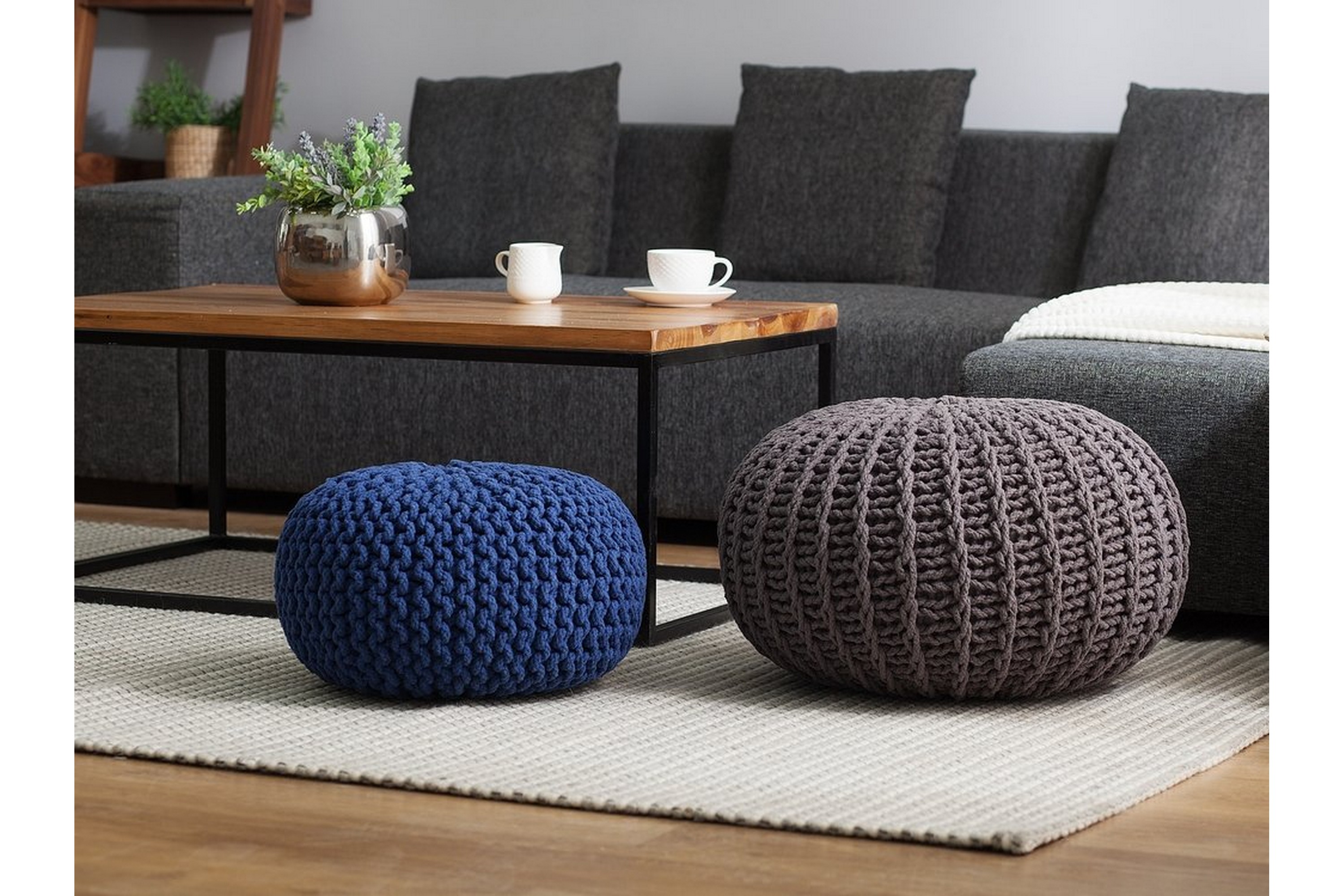 Sittpuff Conrad 40 cm Blå