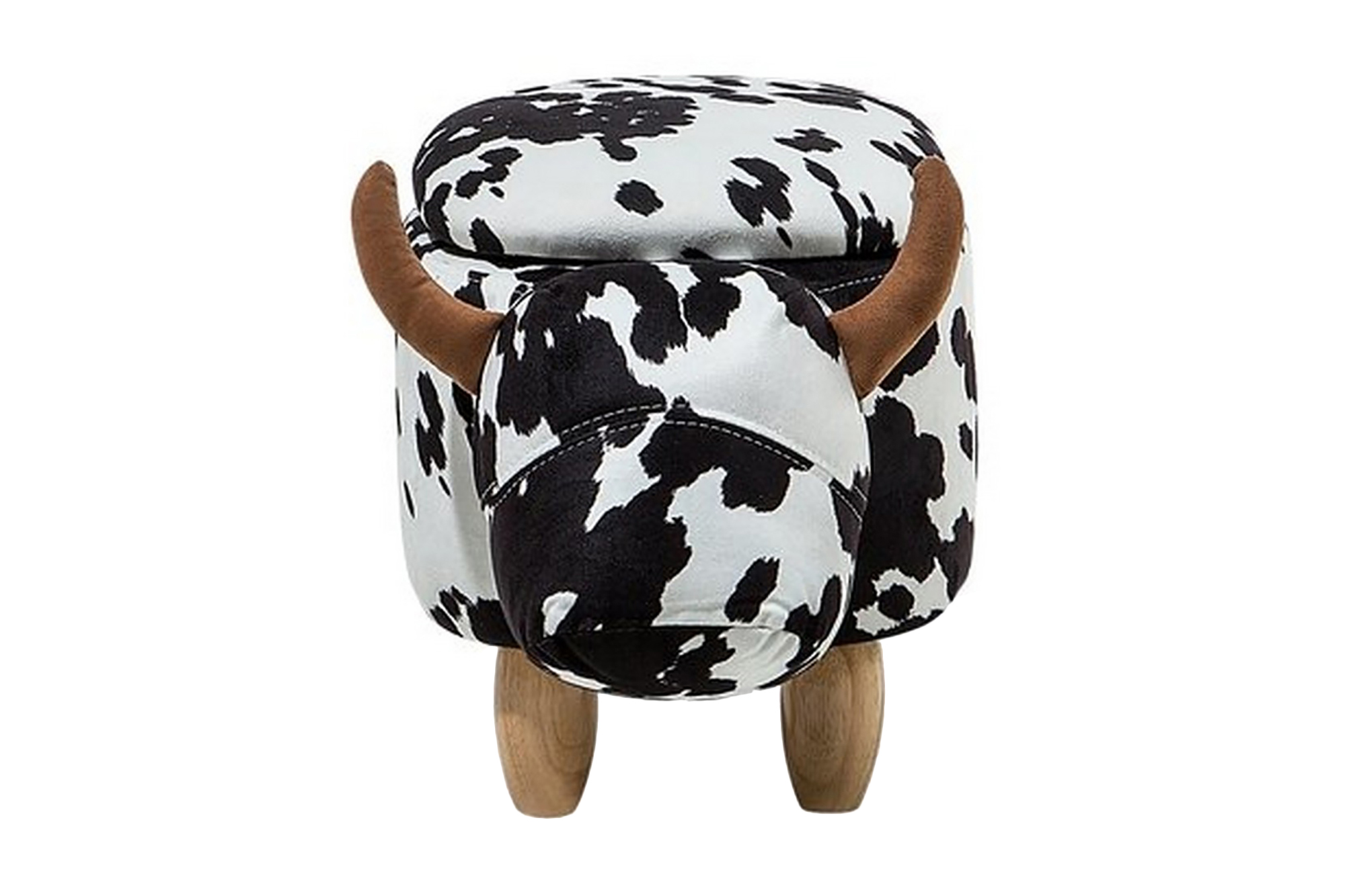 Sittpuff Cow 60 cm Svart