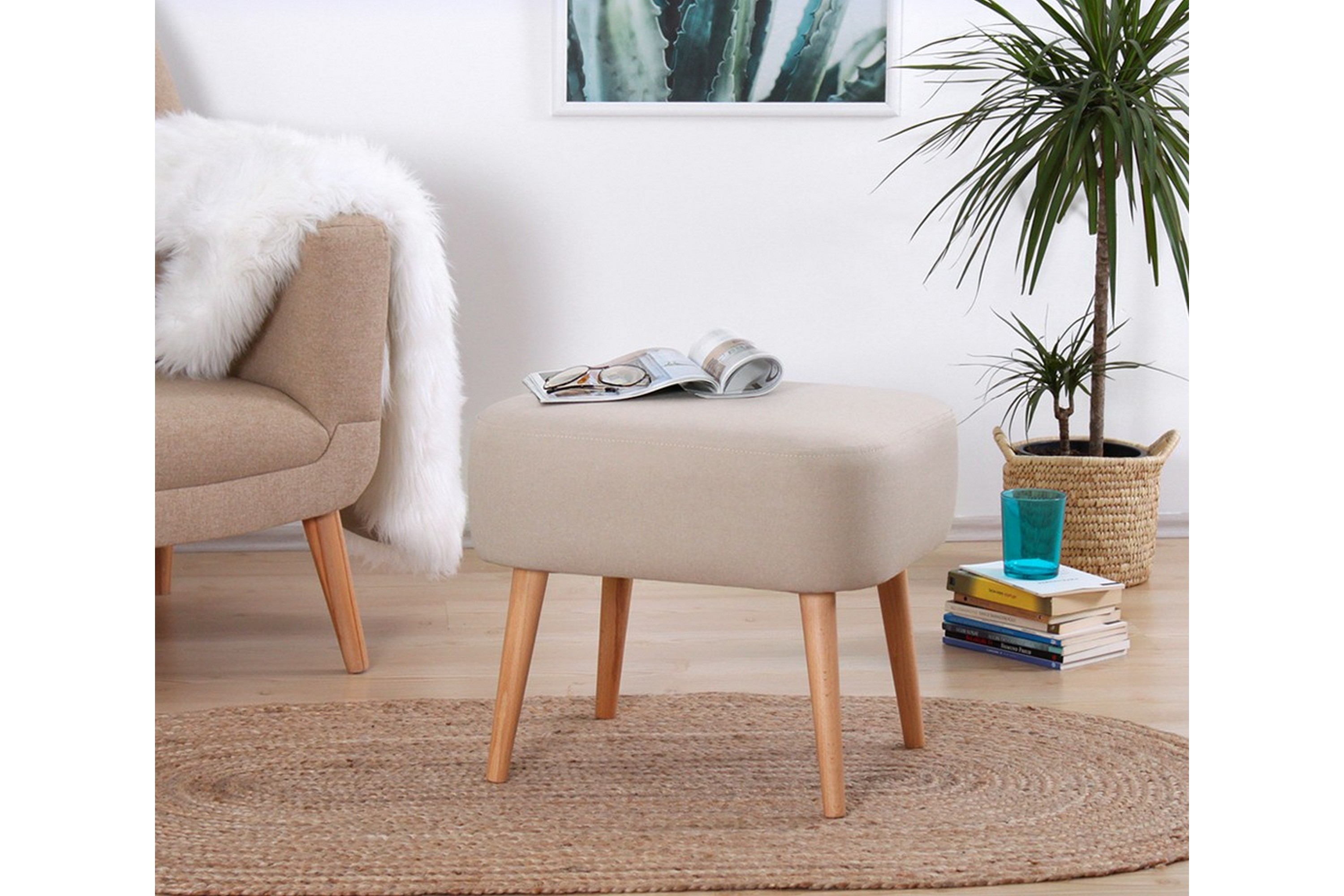 Sittpuff Eastchester 50 cm Beige