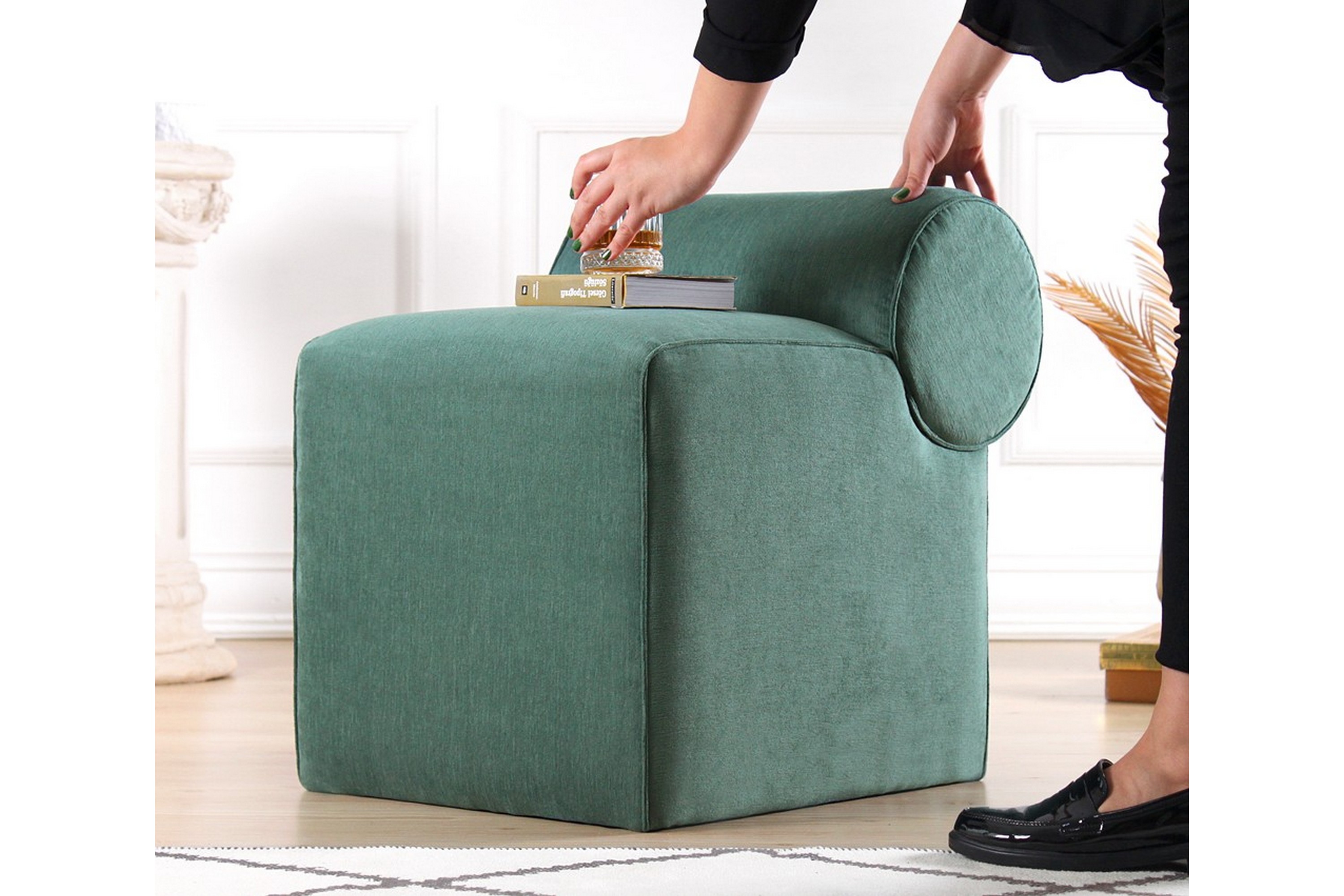 sittpuff linburg 45 cm - green