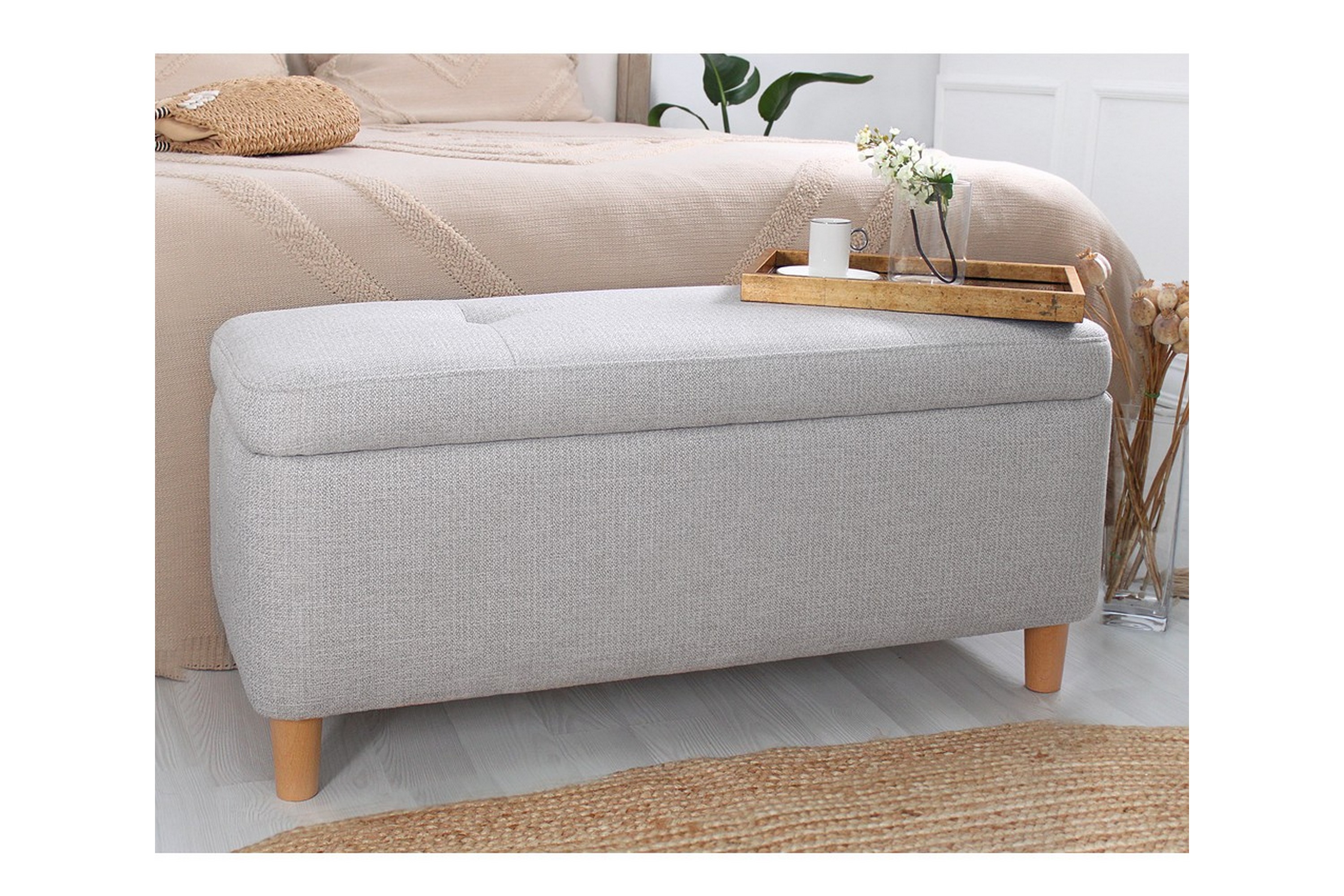 Sittpuff Mansi 100 cm Ljusgrå