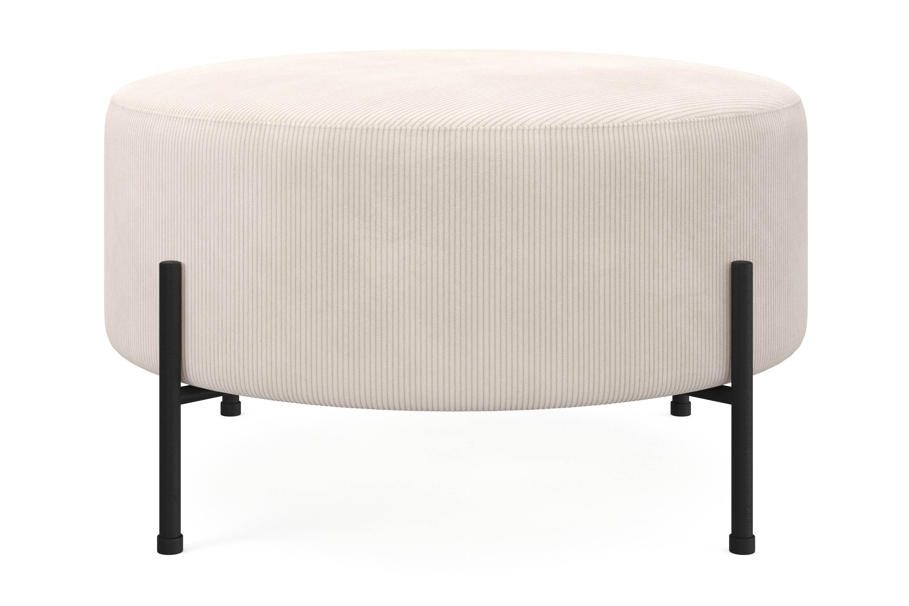 Sittpuff Menard Compact Rund 70 cm Beige
