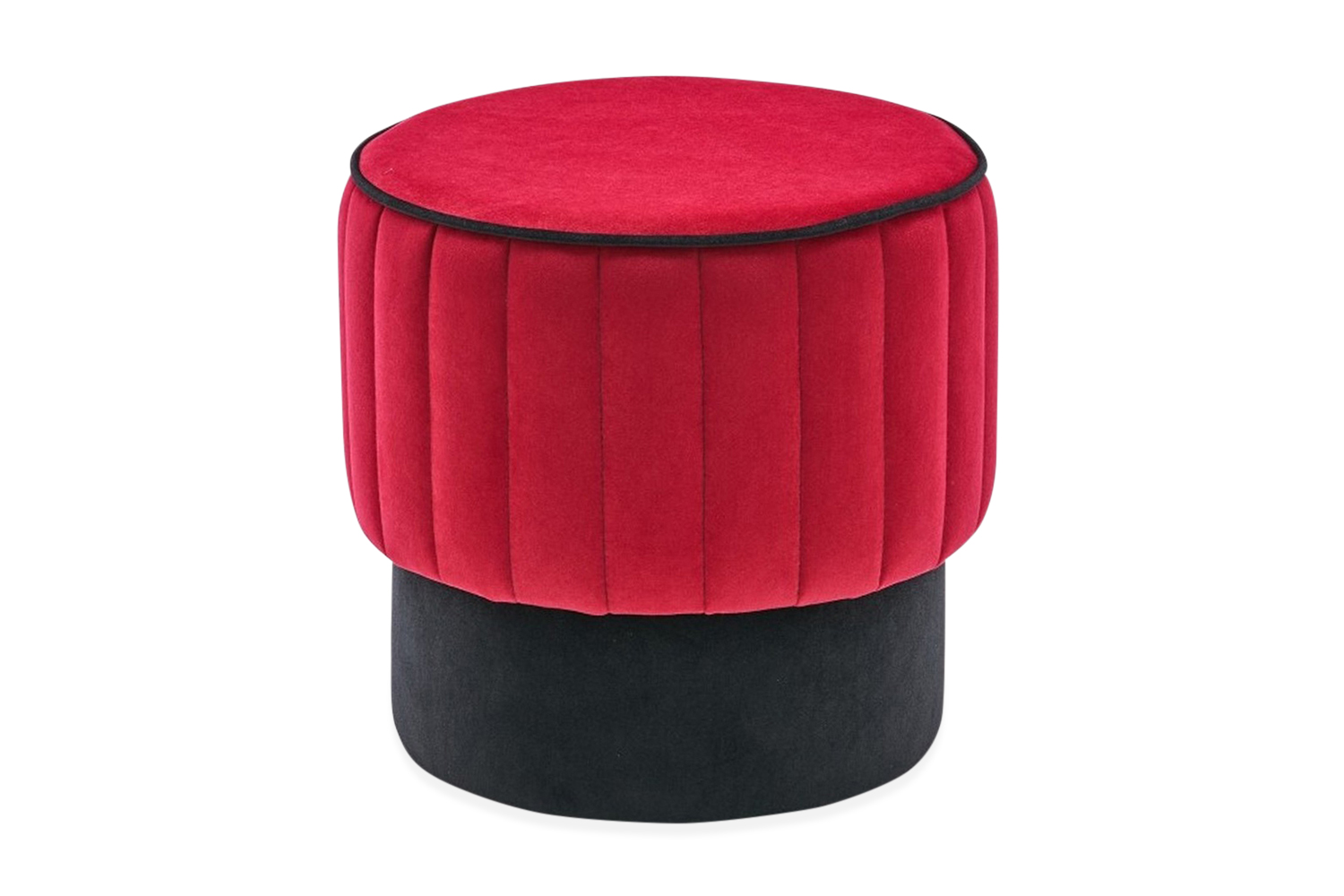 sittpuff spulico rund - röd