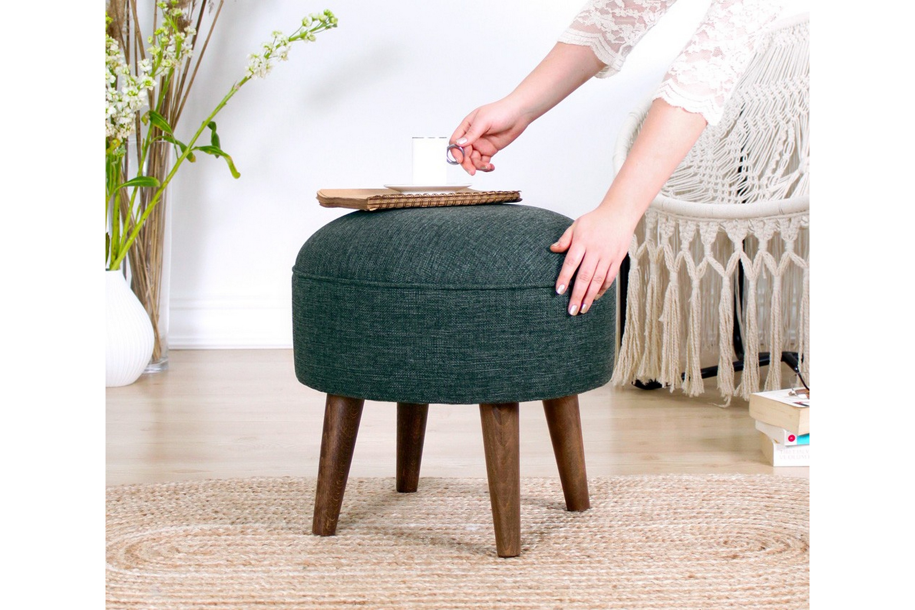 sittpuff taree 45 cm - grön