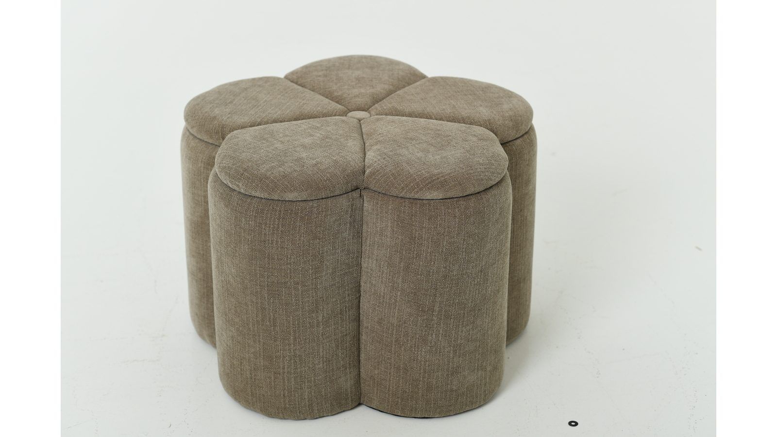 Sittpuff Viresta med F&ouml;rvaring &Oslash;60 cm - Beige