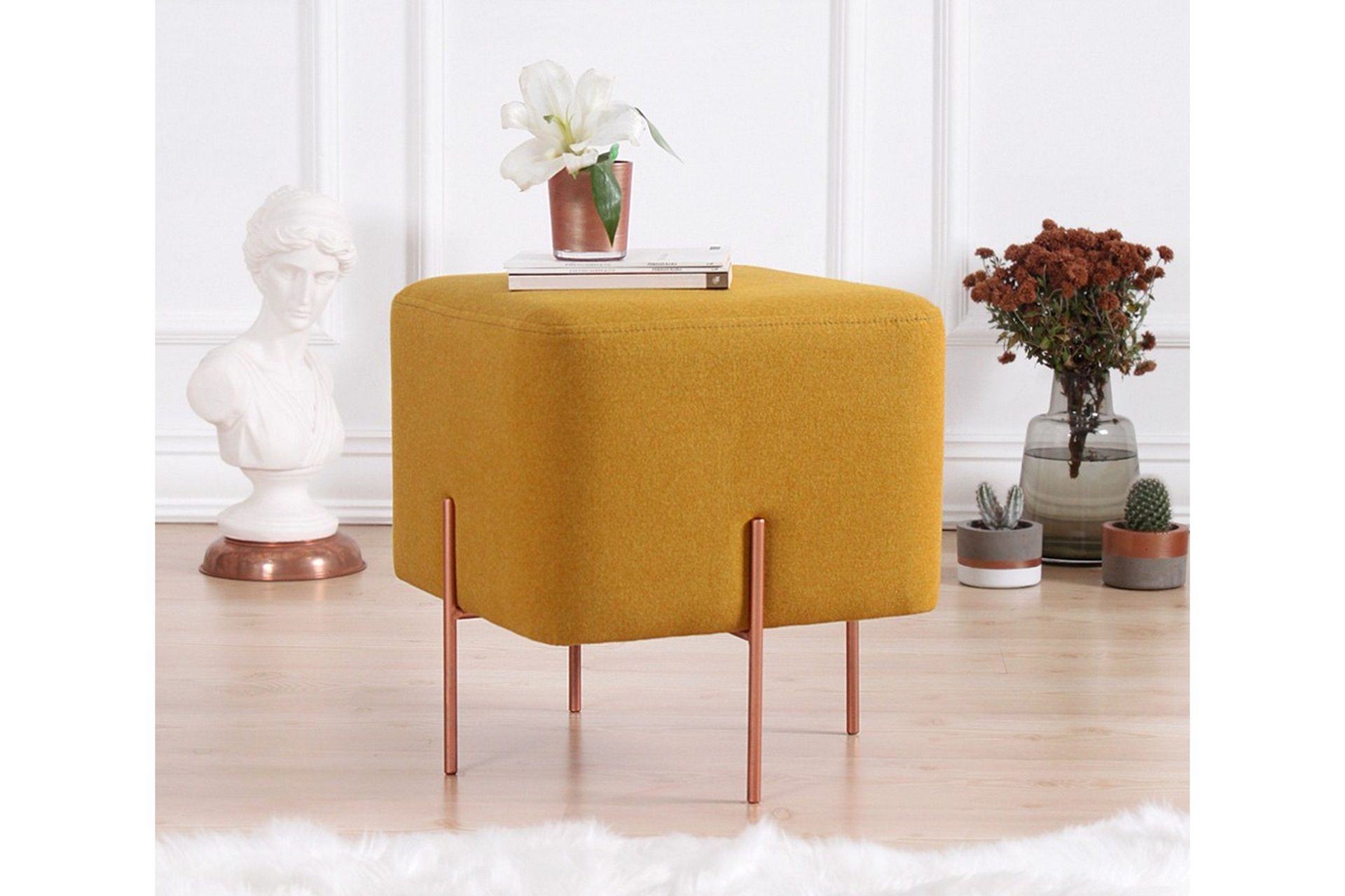 yellowknife sittpuff 40 cm - senapsgul