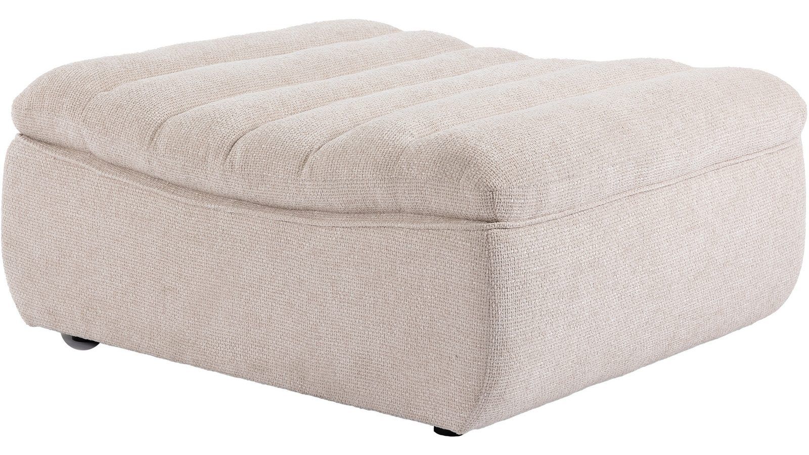 Valdoro Fotpall i tyg 120 cm - Beige