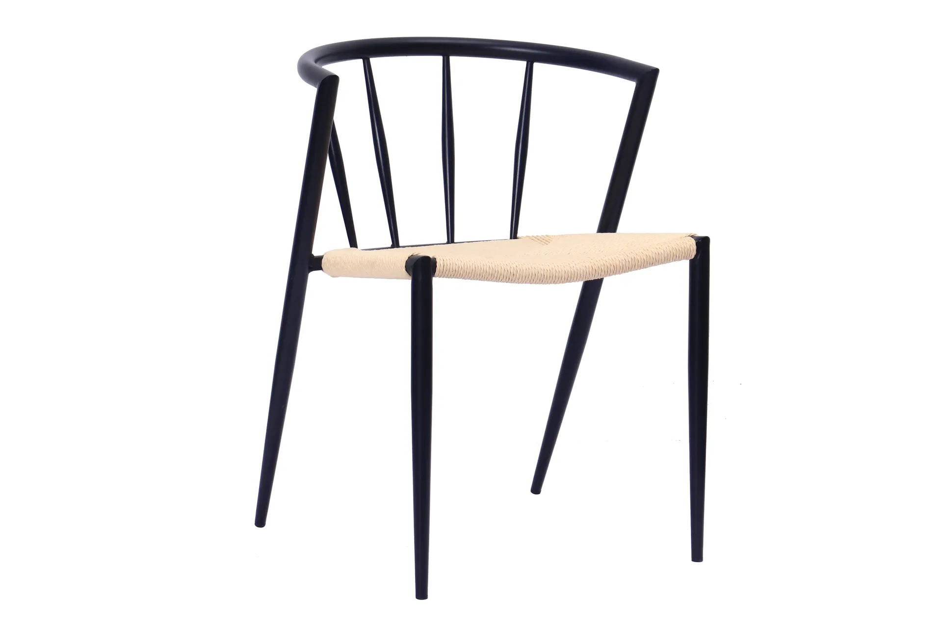 radella matstol - beige / metallben svart