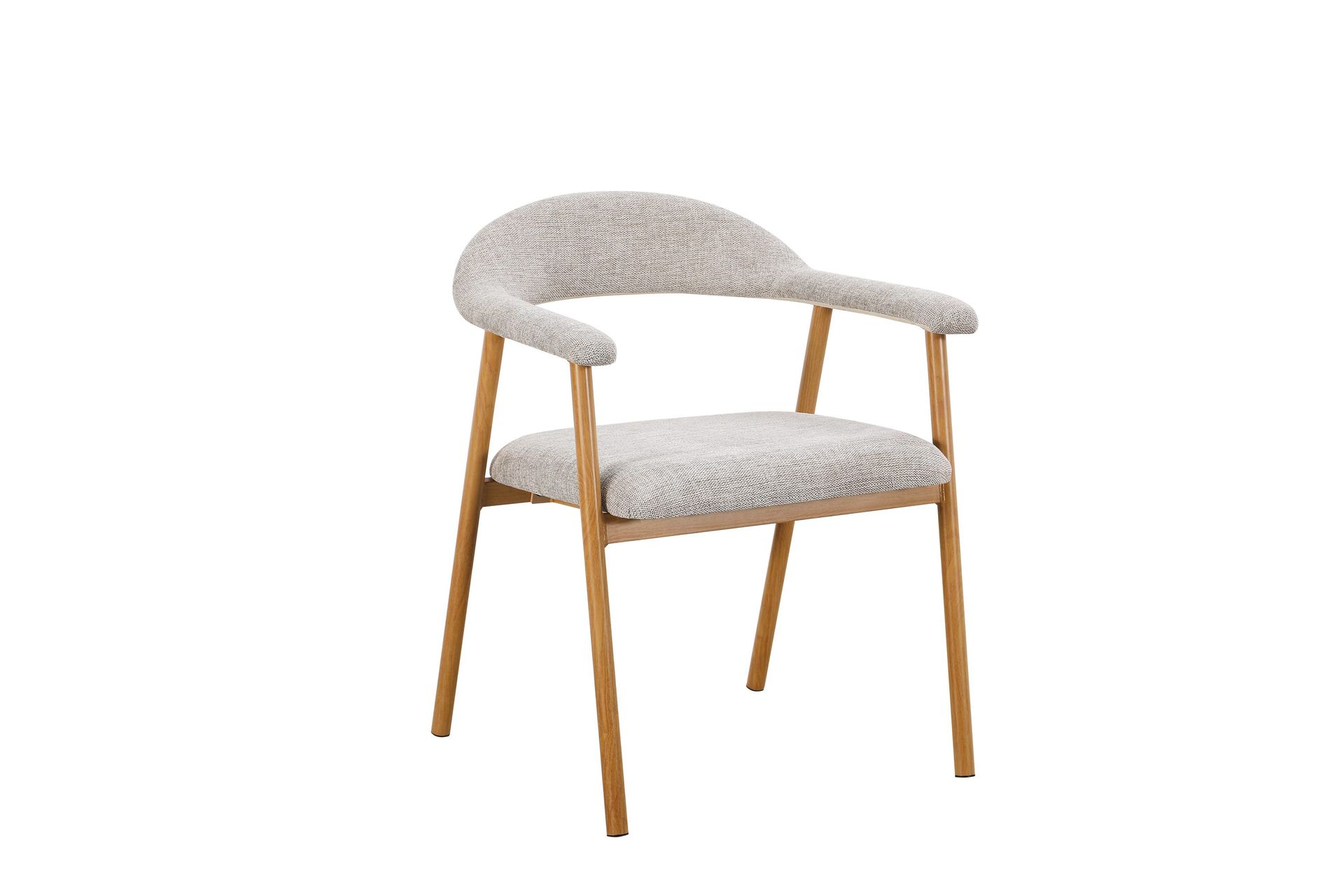 Ronja Matstol i metall med tygsits - Beige/Ek