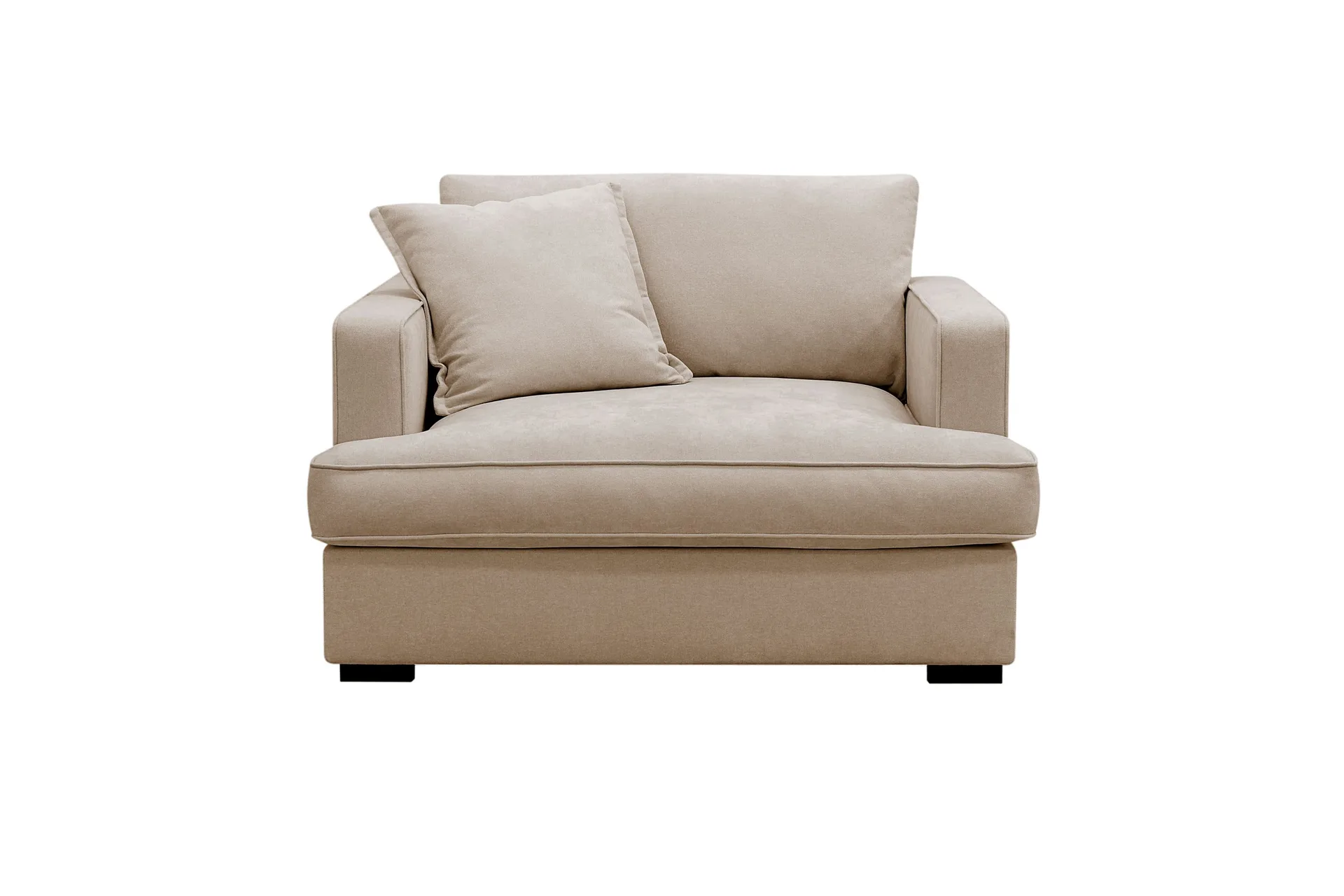 Rossita lyx Extra djup F&aring;t&ouml;lj - Beige Tyg