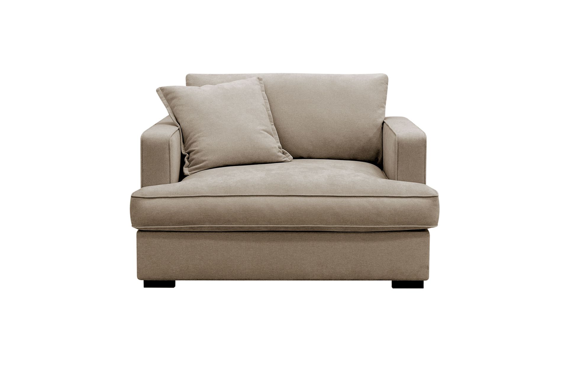 rossita lyx extra djup fåtölj - brun tyg