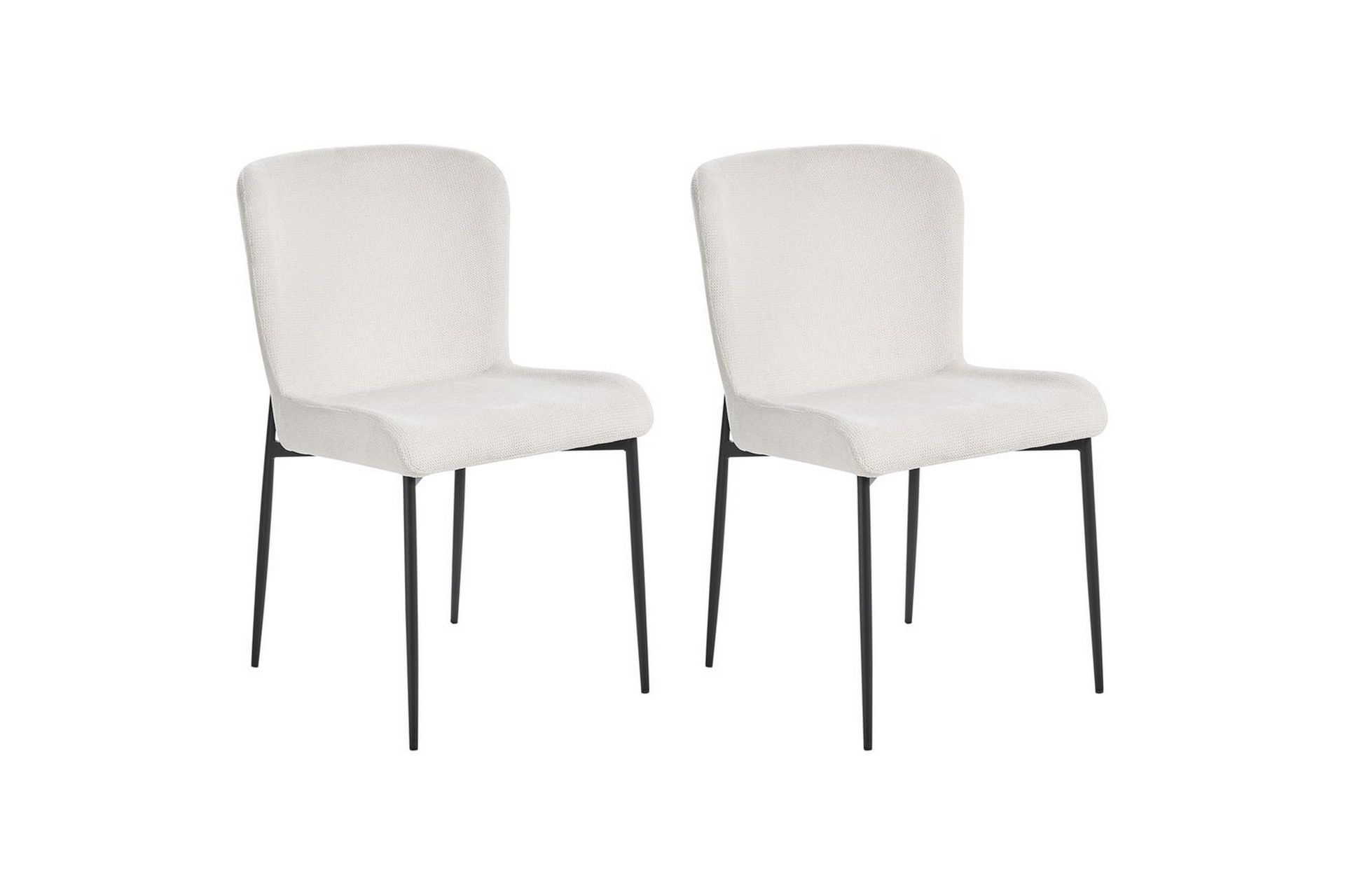 Set med 2 matstolar Ada - Vit, Svart