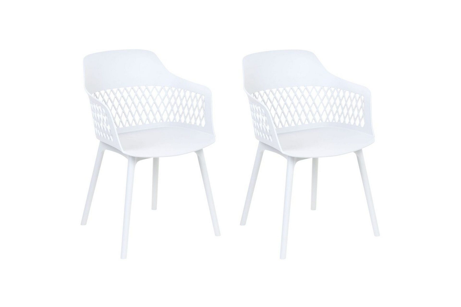 Set med 2 matstolar Almira - Vit