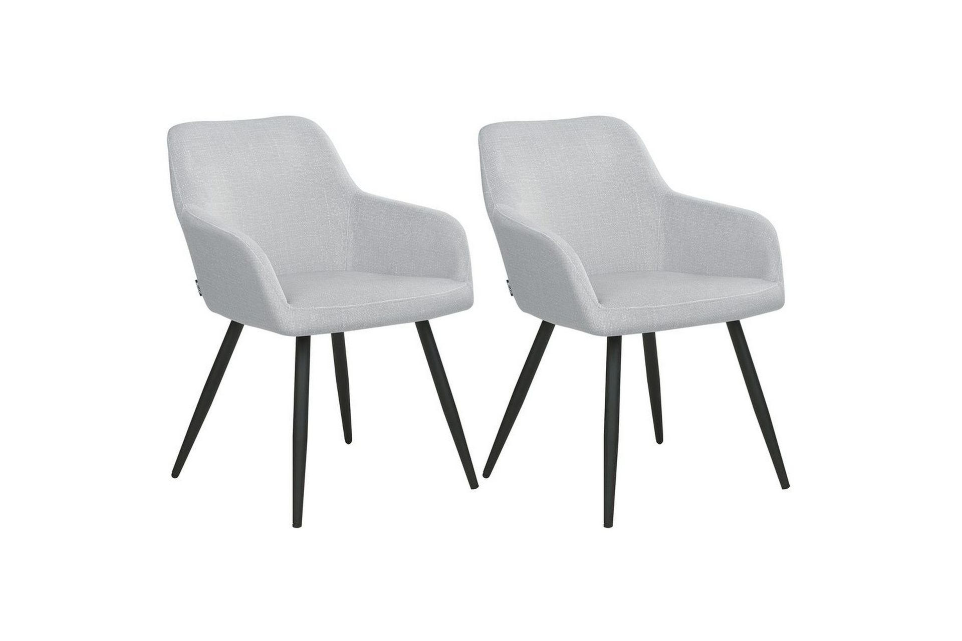 Set med 2 matstolar Casmalia - Grå, svart
