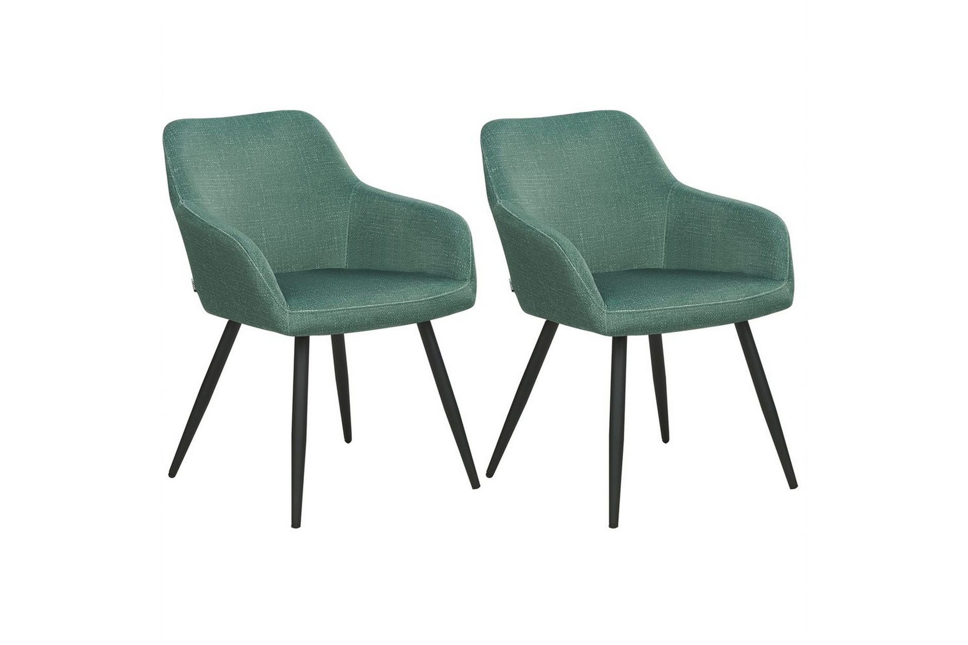 Set med 2 matstolar Casmalia - Grön, Svart