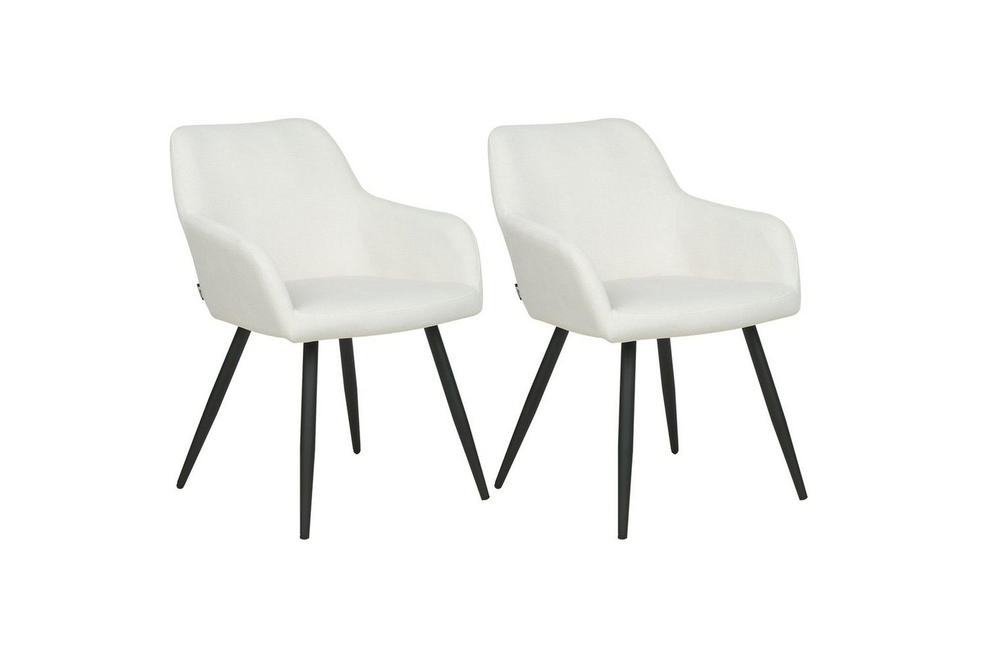 Set med 2 matstolar Casmalia - Vit, Svart