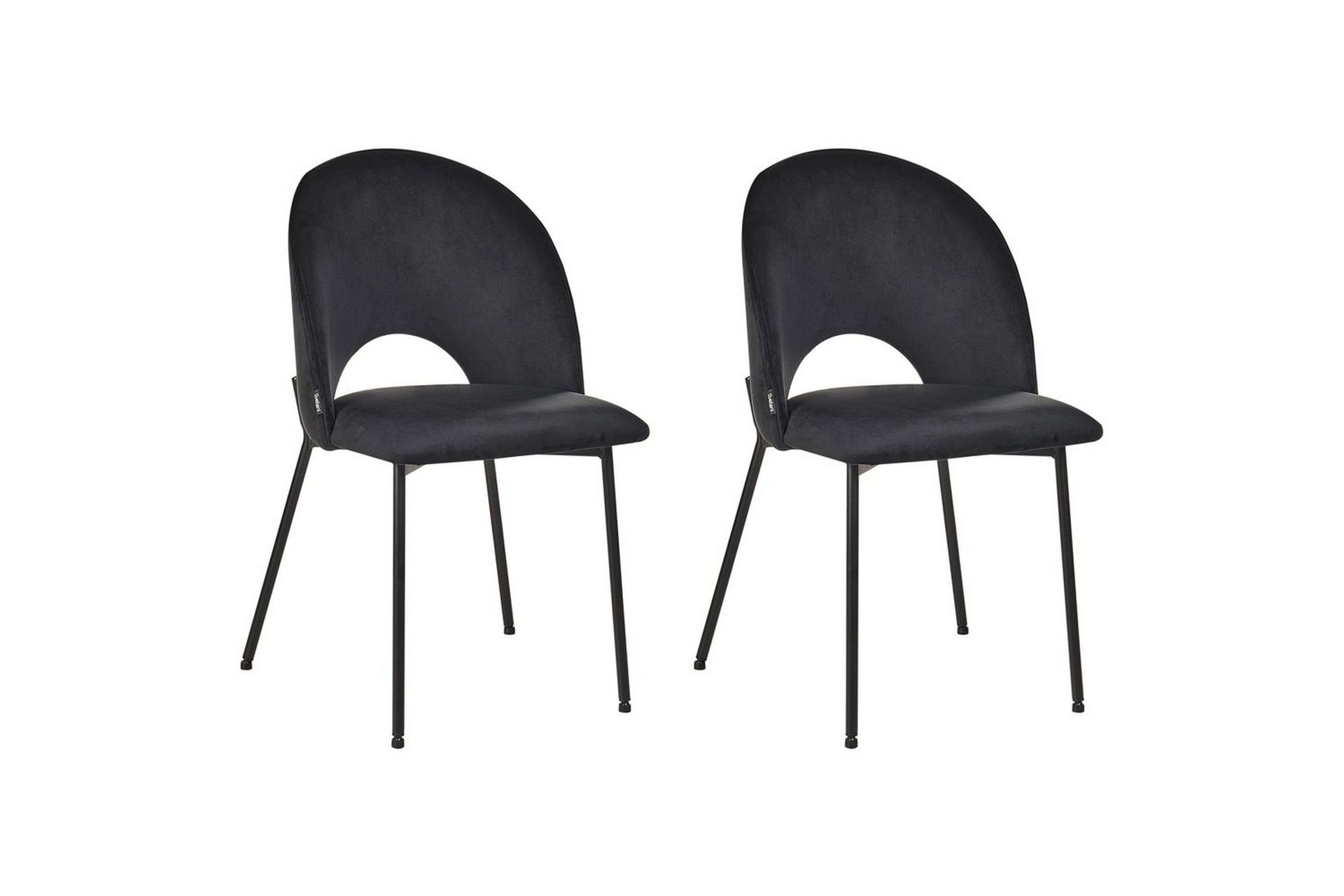 Set med 2 matstolar Covelo - Svart