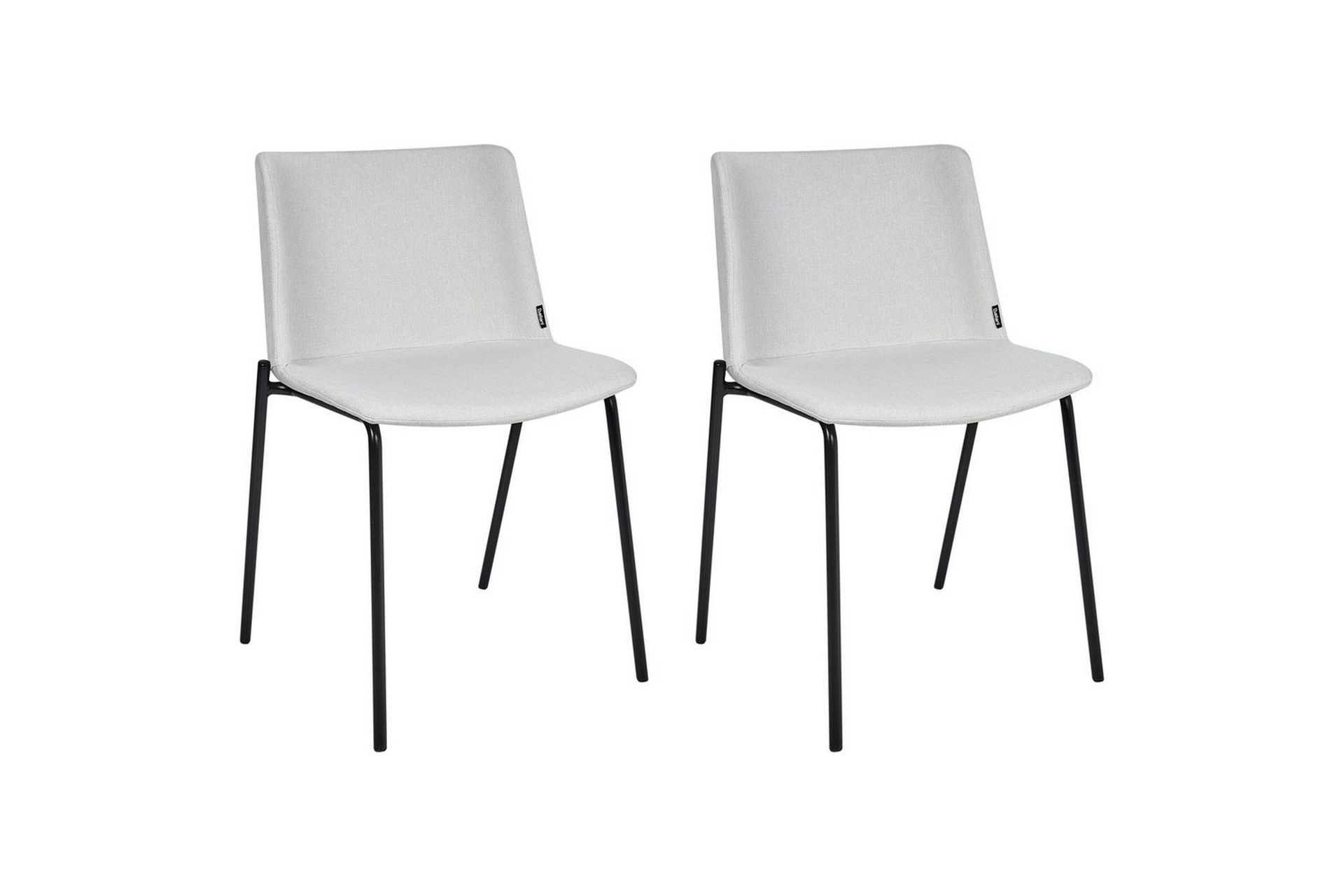 Set med 2 matstolar Esbon - Grå, svart