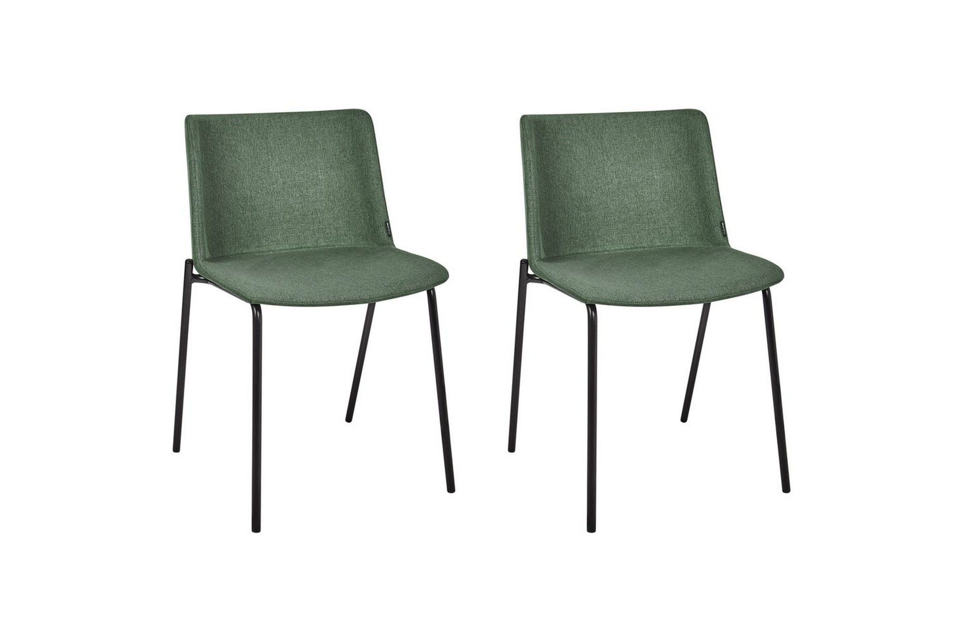 Set med 2 matstolar Esbon - Grön, Svart