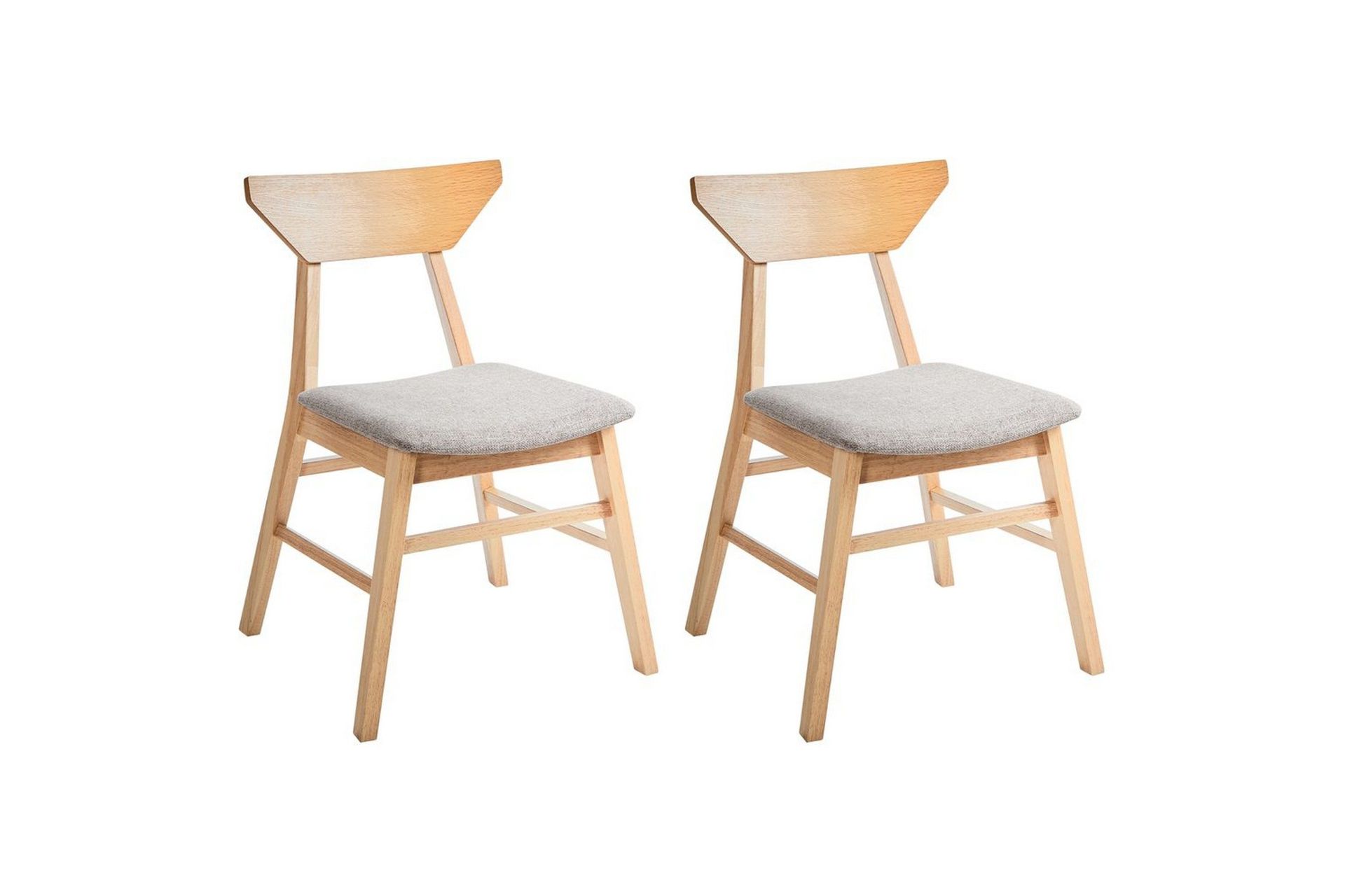 Set med 2 matstolar Hopkins - Brun, Taupe