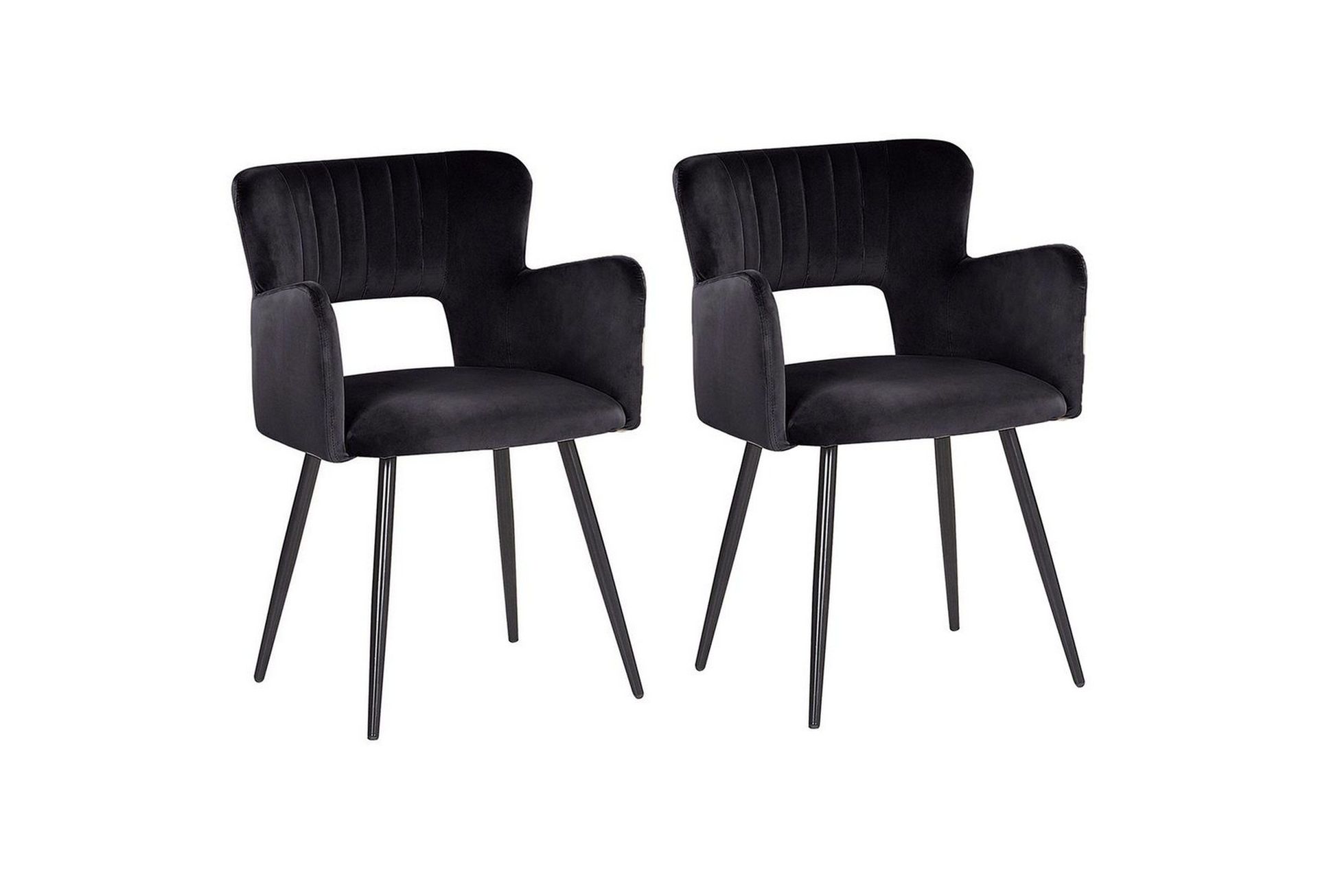 Set med 2 matstolar Sanilac - Svart