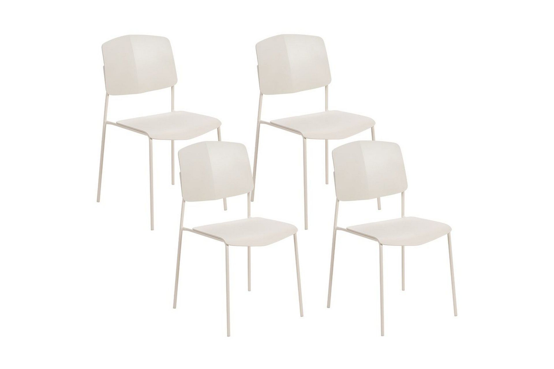 Set med 4 matstolar Astoria - Beige