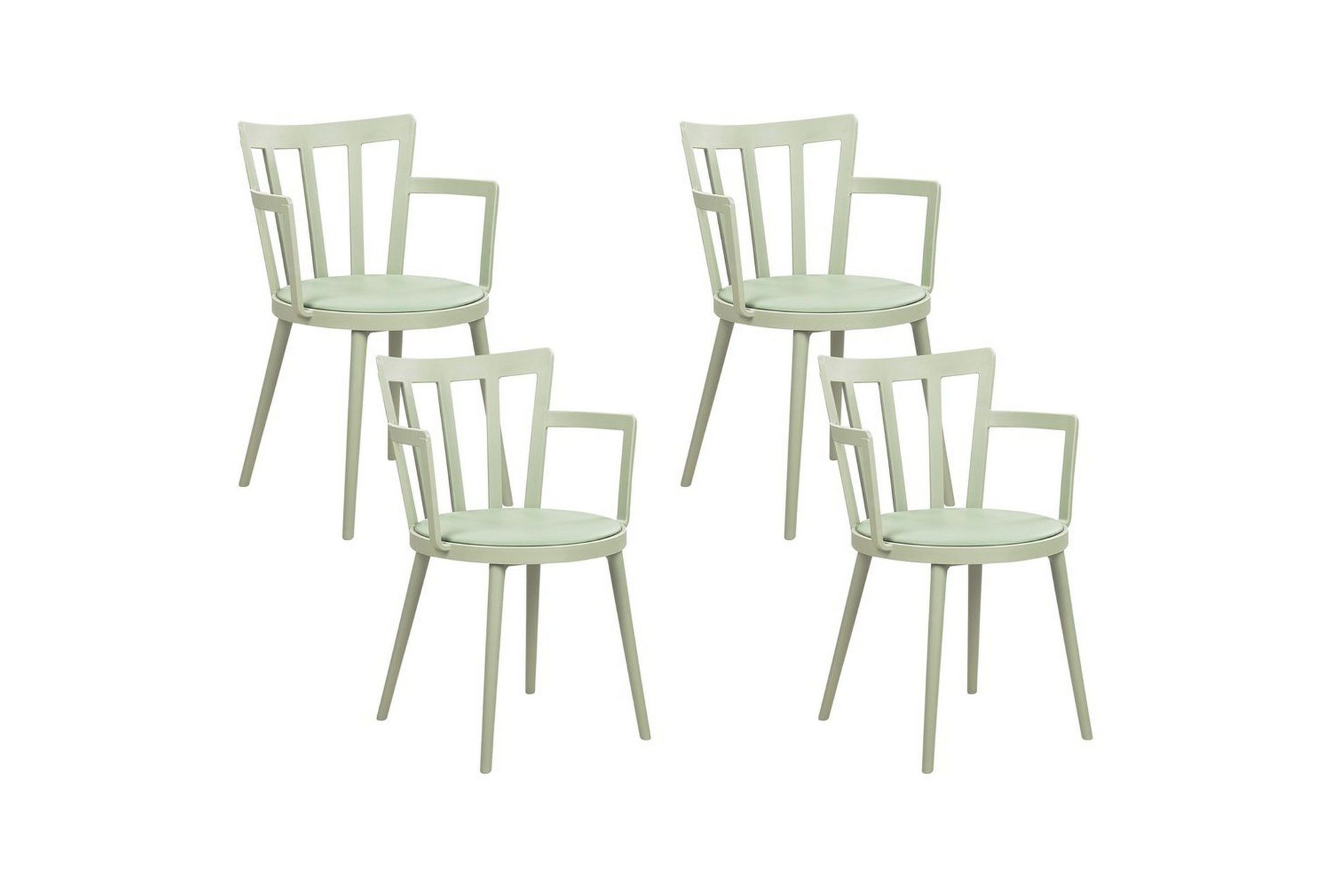 Set med 4 matstolar Morill - Grön