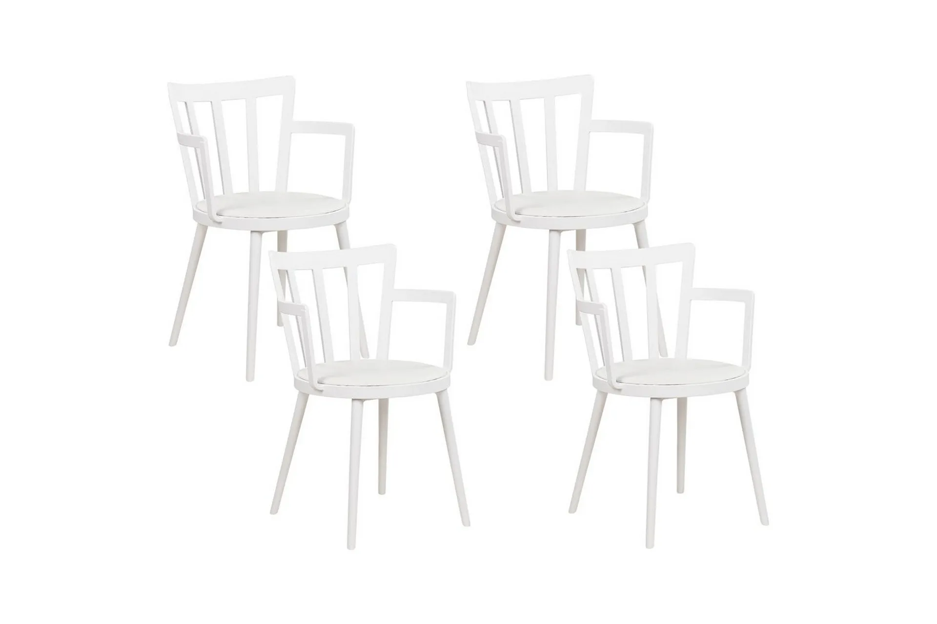 Set med 4 matstolar Morill - Vit