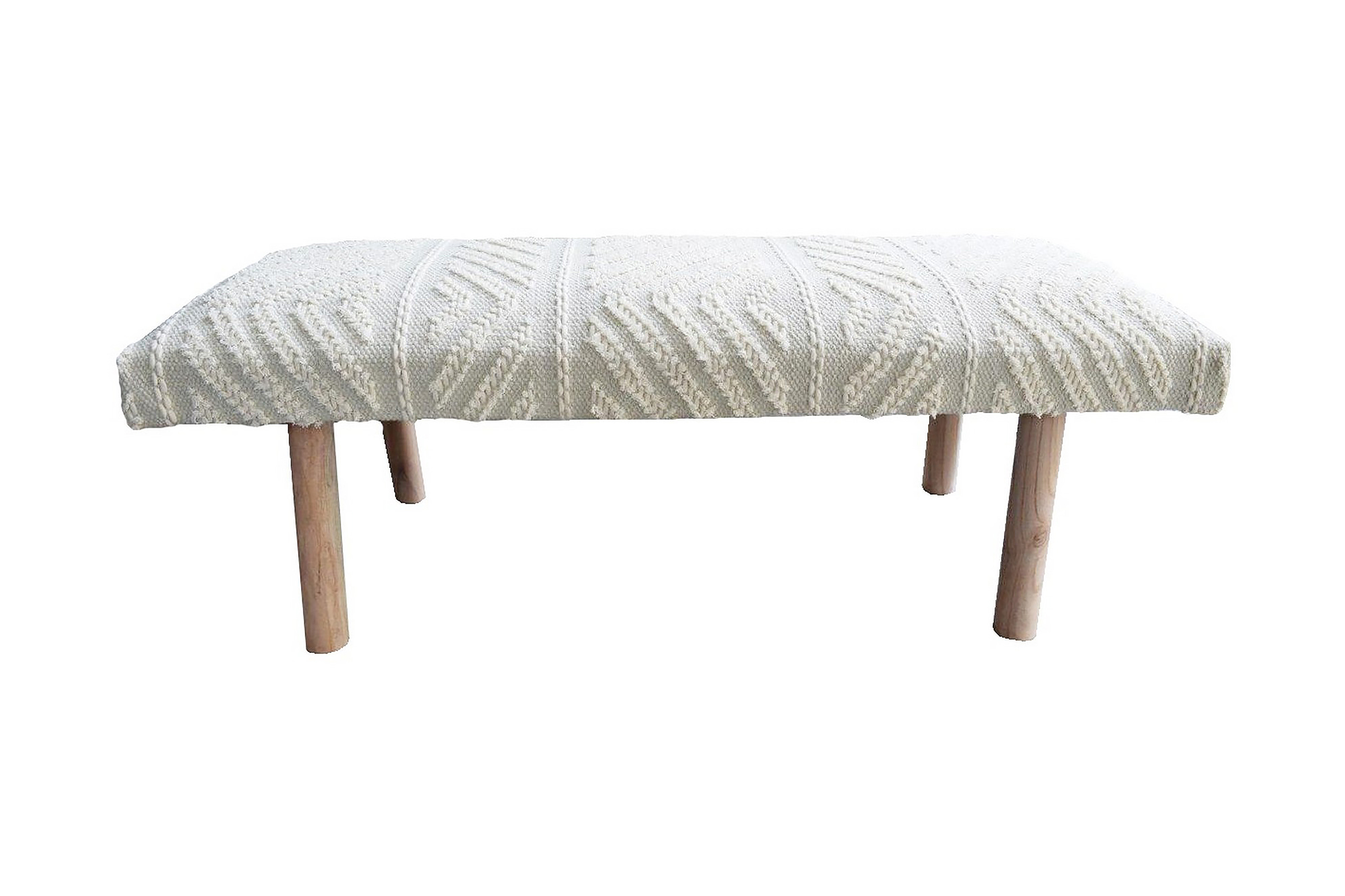 Bänk 120 cm Vit