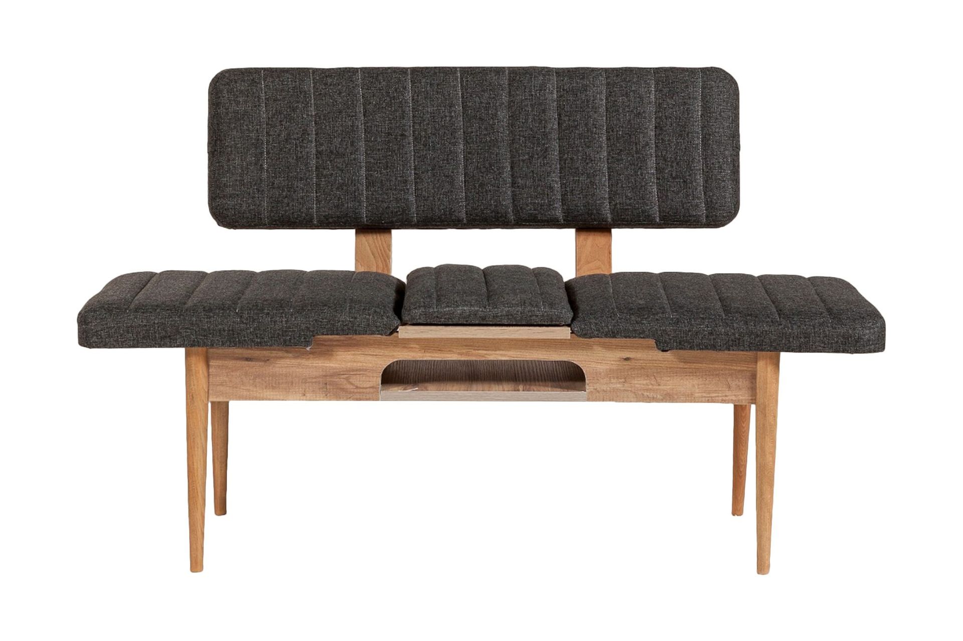 Idehult Bänk 85 cm - Trä/natur/Antracit