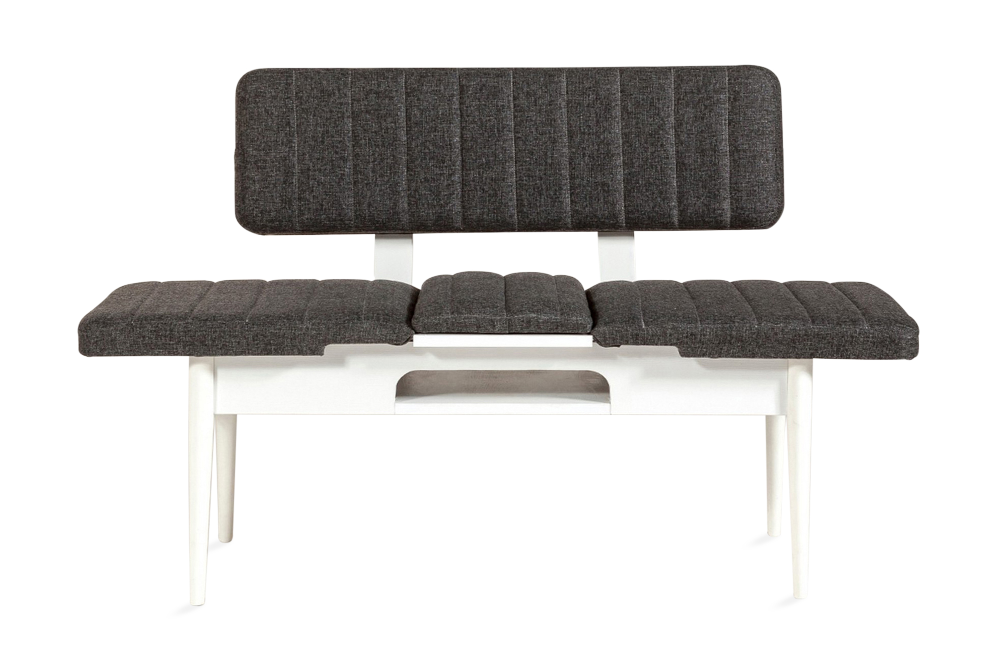 Bänk Swonger 85 cm VitAntracit