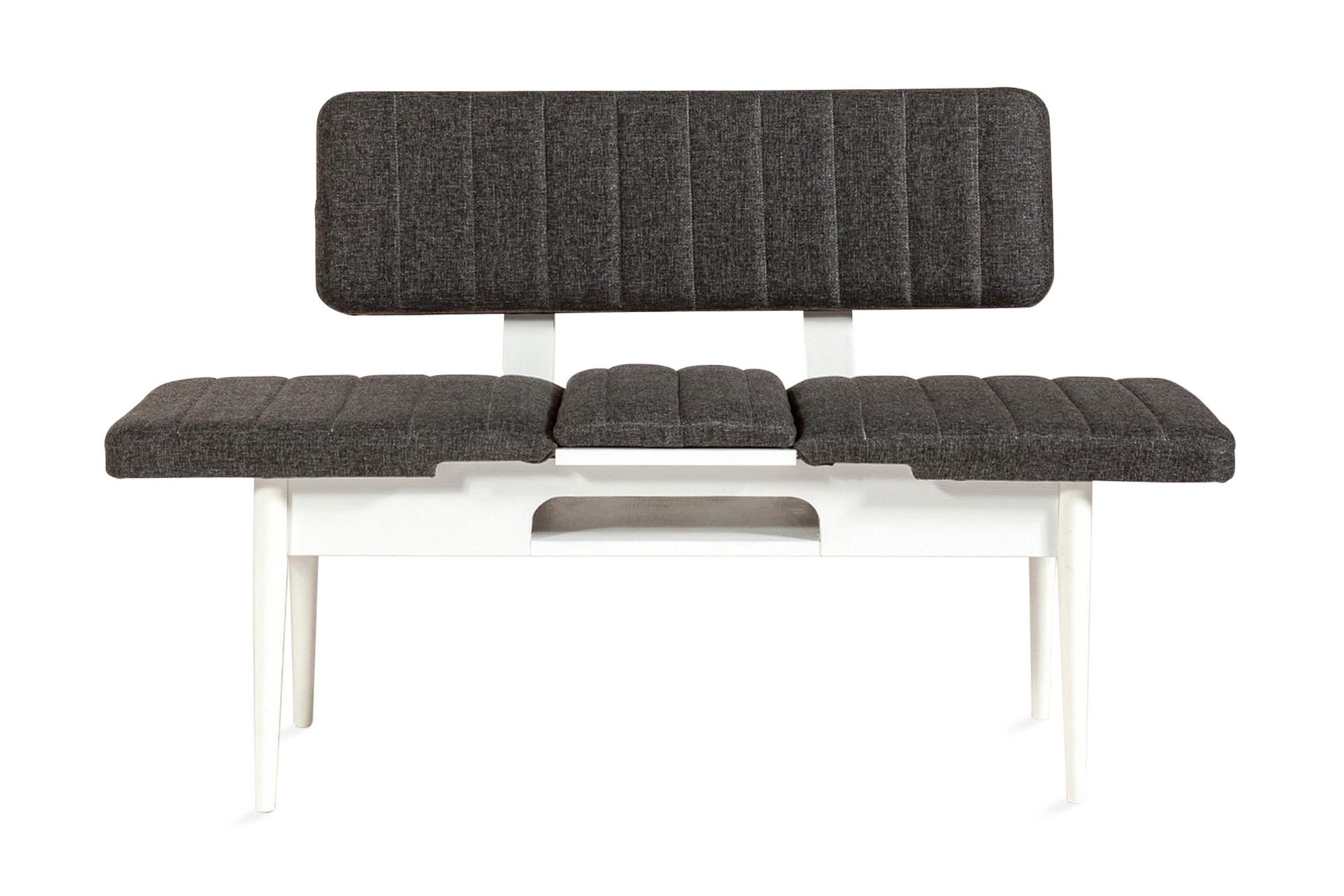 Idehult Bänk 85 cm - Vit/Antracit