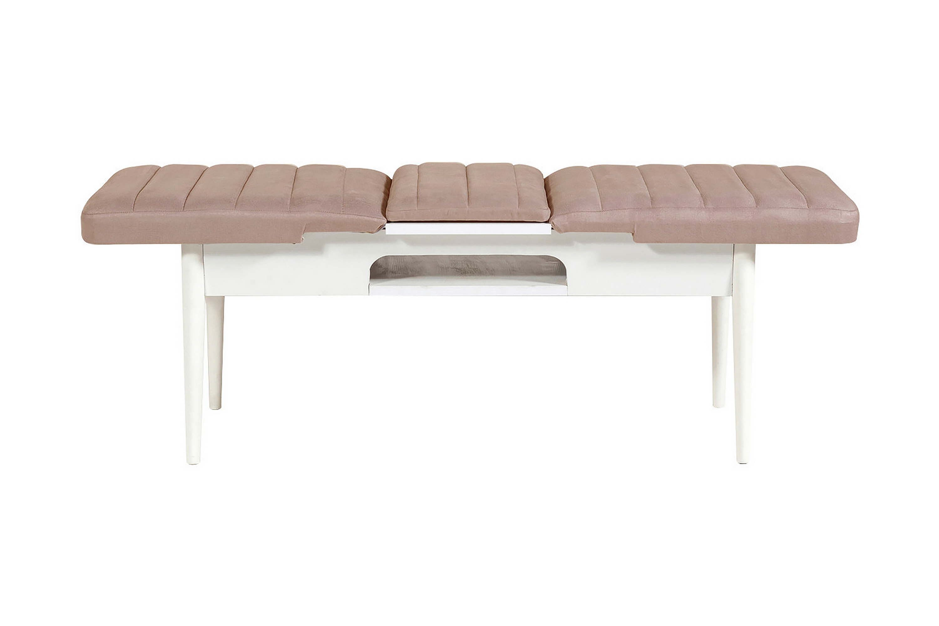 Sittbänk Vinadi 110 cm Vit/Brun