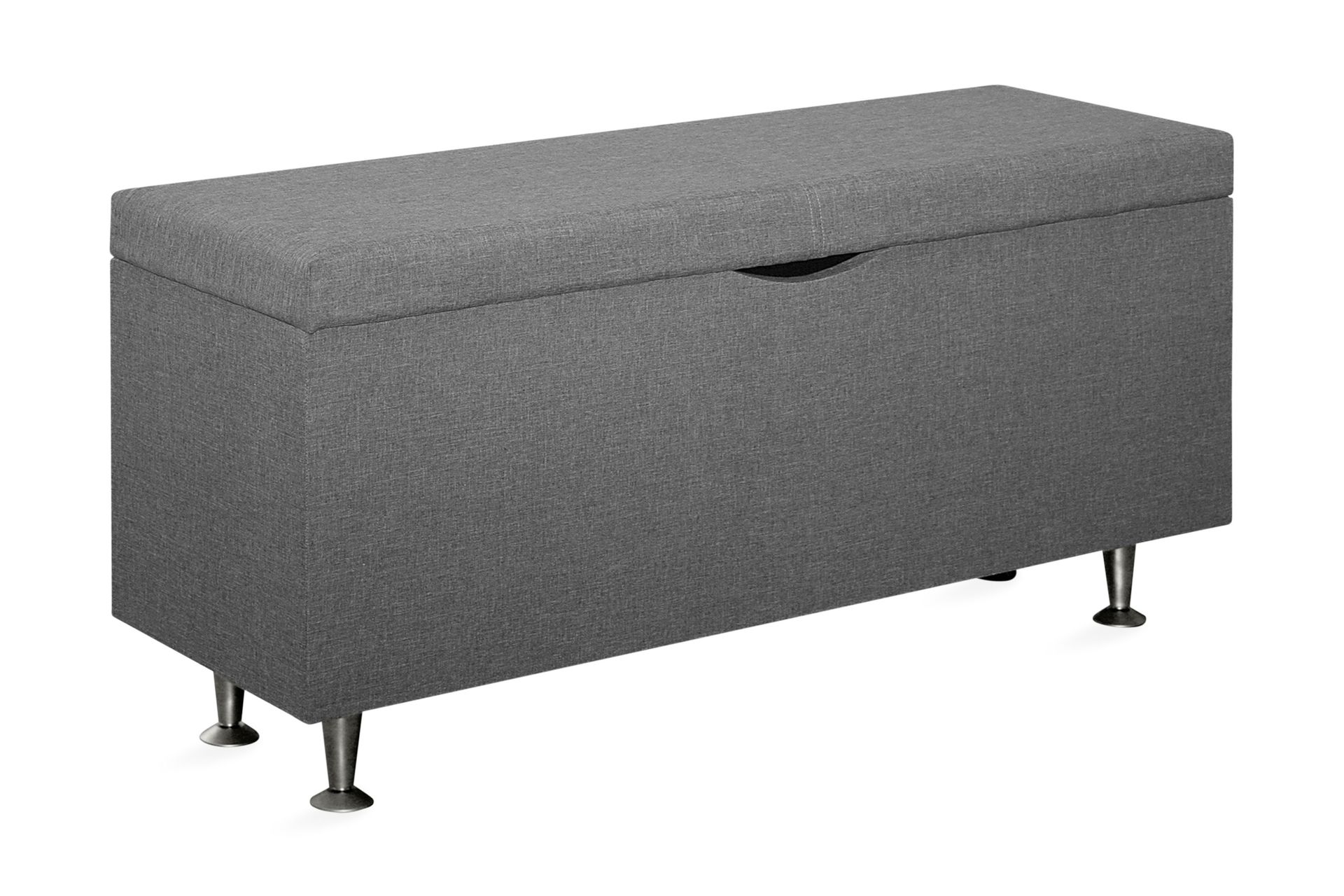 cibele sängkista 130 cm - ljusgrå/svart