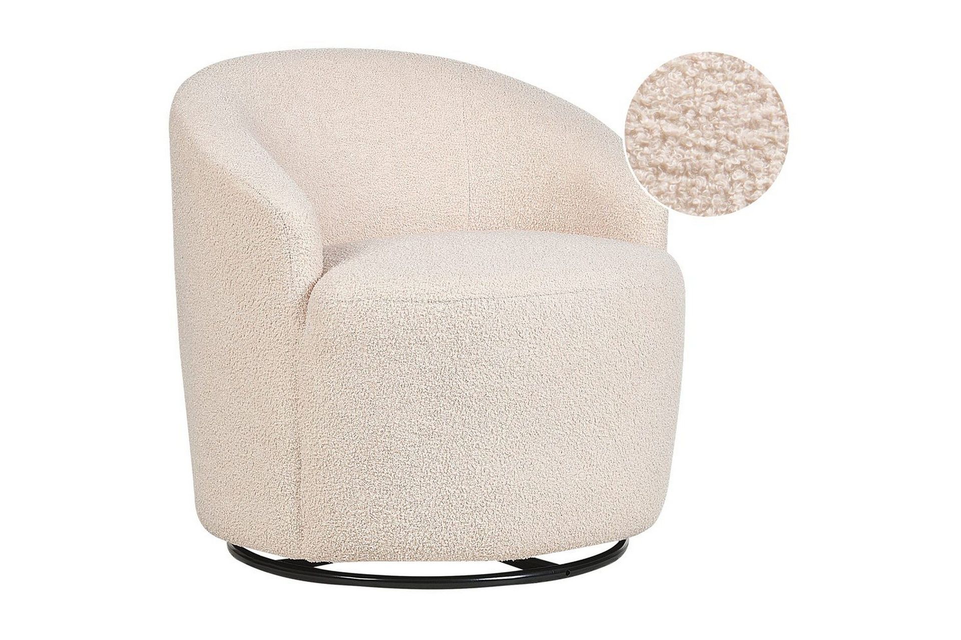 Sv&auml;ngbar f&aring;t&ouml;lj Davik - Beige, svart