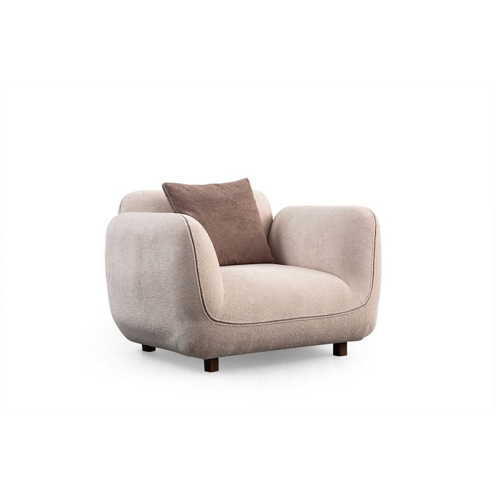 talrosen loungefåtölj - krämvit