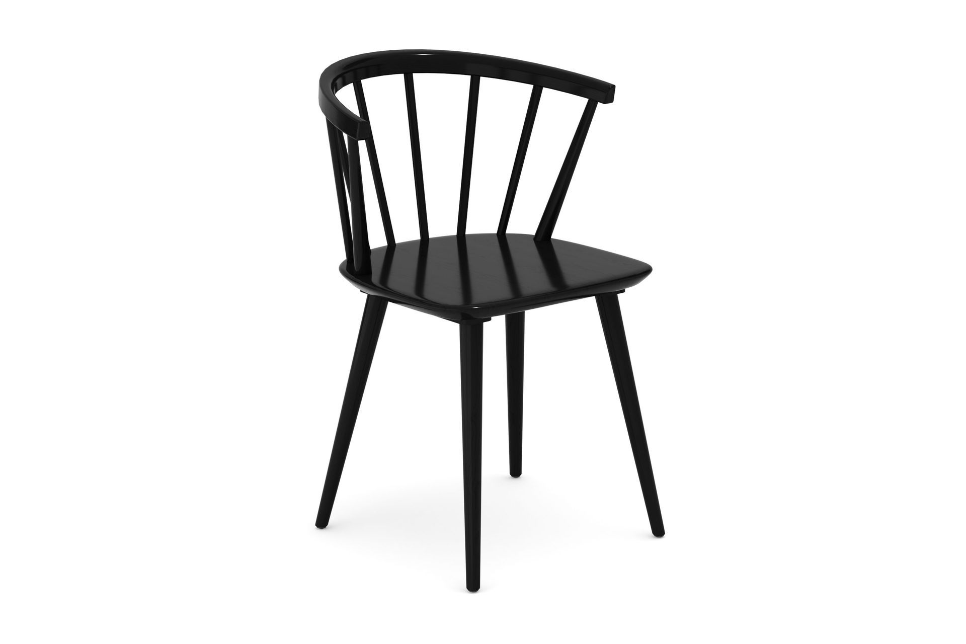 Tyr&ouml; Karmstol & matstol i massiv tr&auml; - Svart