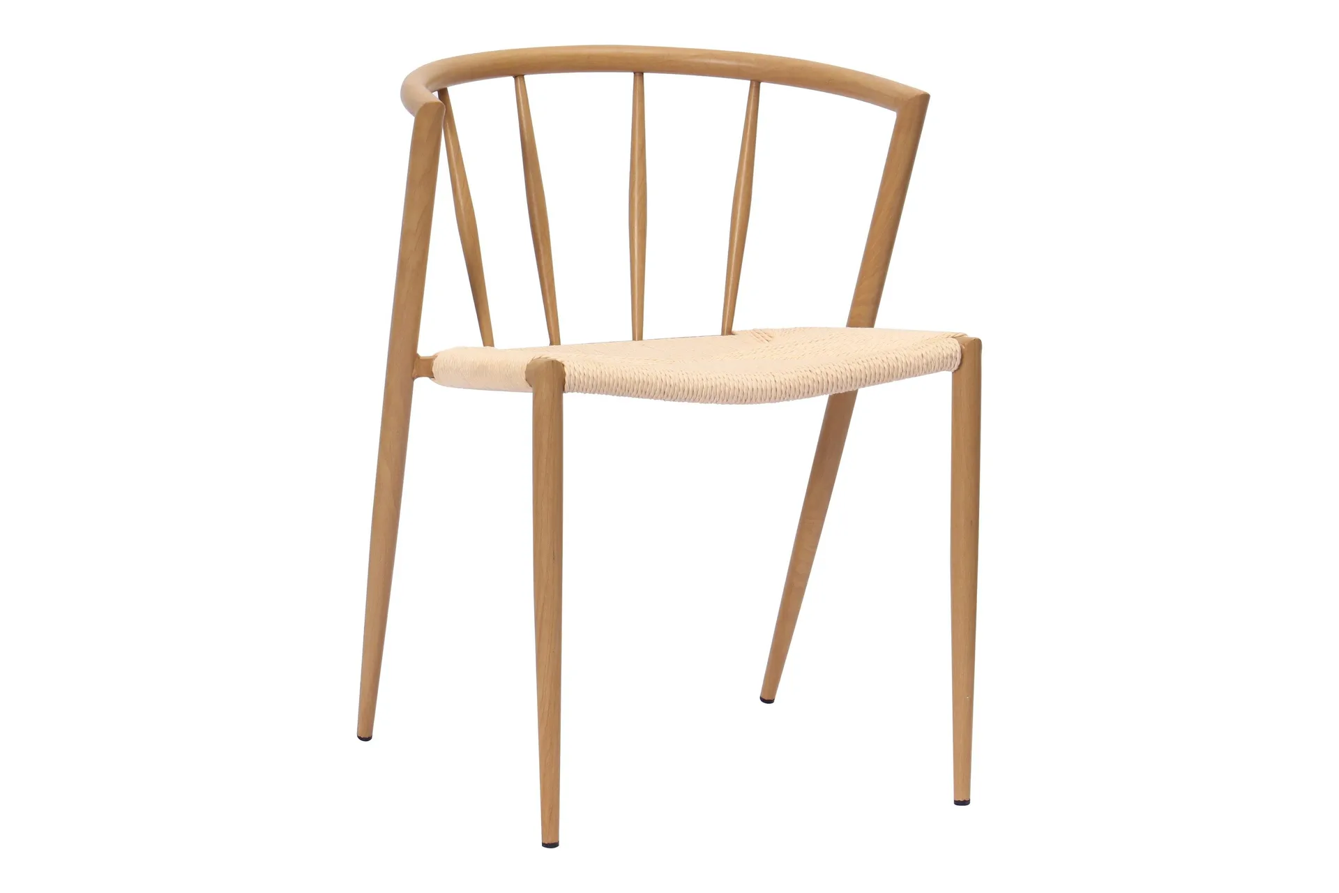 winston matstol - beige / metallben ek