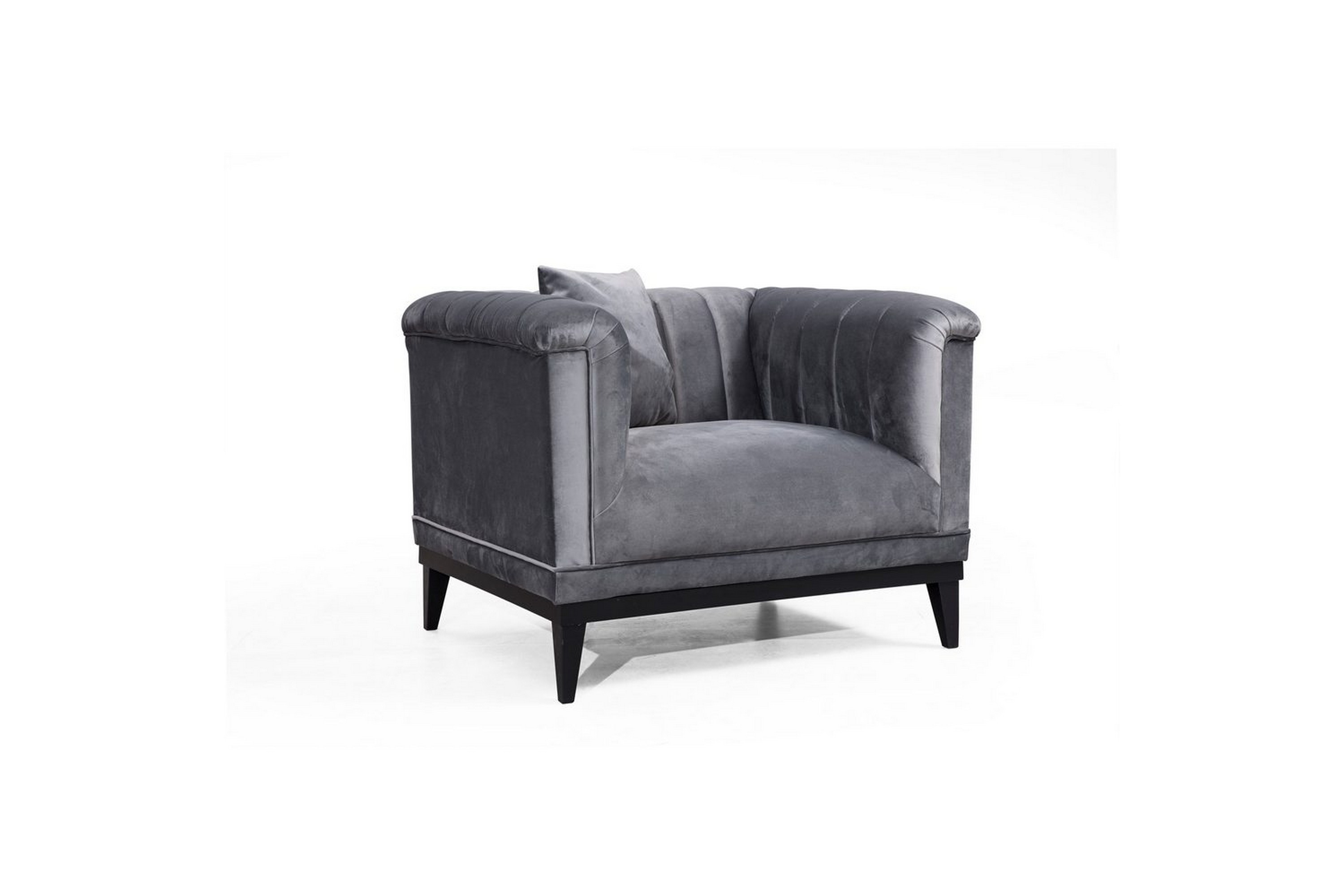 öronlappsfåtölj zuno mörkgrå - mörkgrå