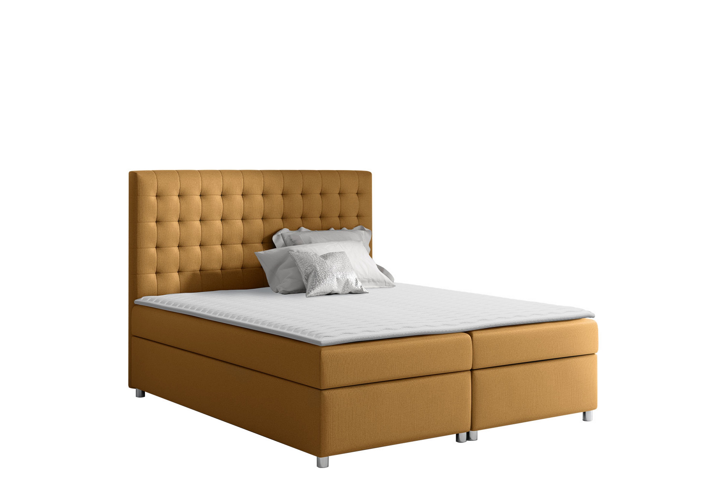 asti sängpaket kontinentalsäng 200x200 cm - gul