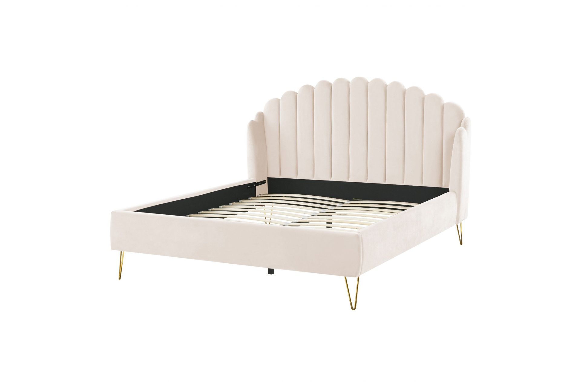 benicio sängram 160x200 cm - beige/guld