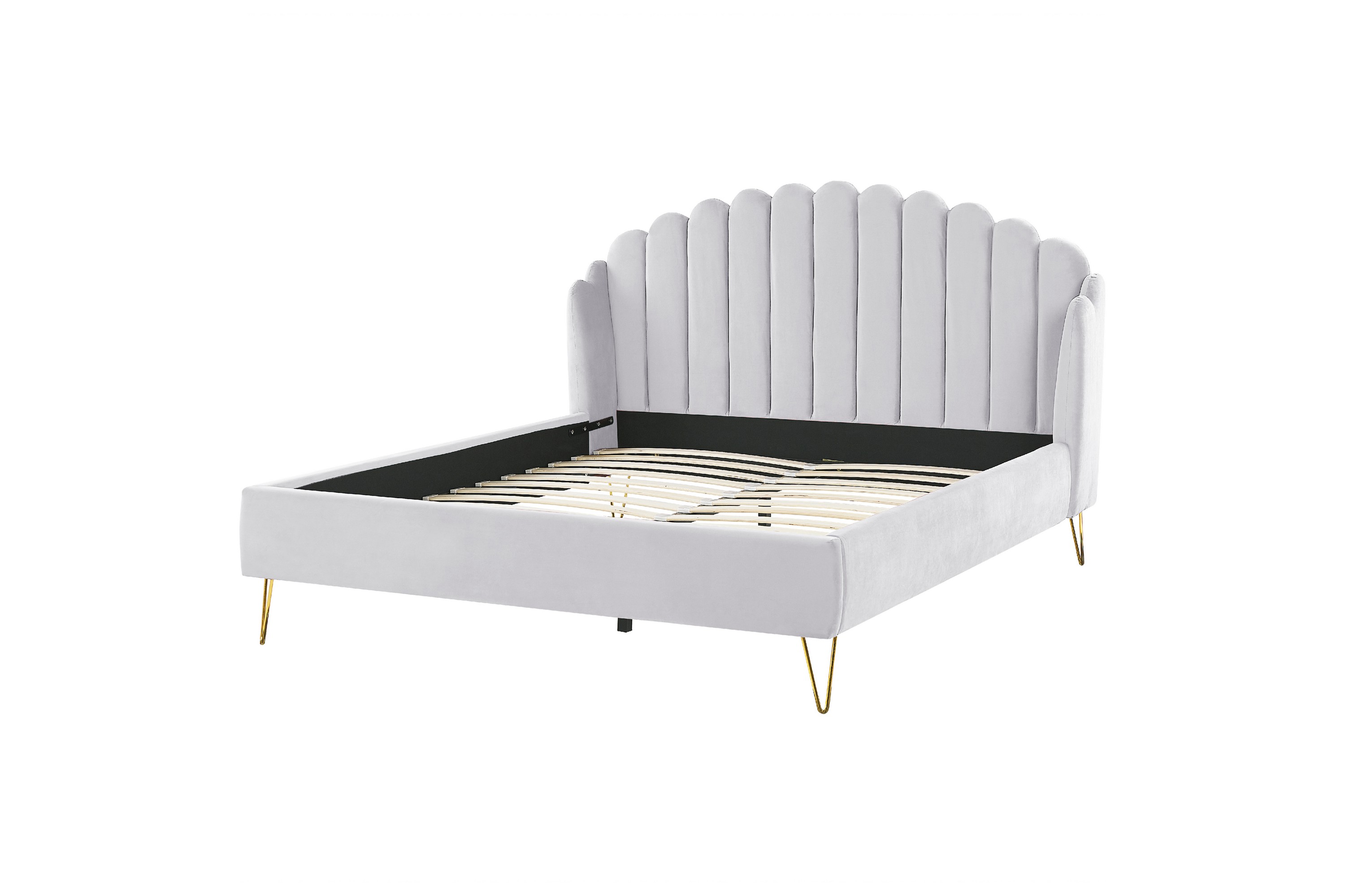 benicio sängram 180x200 cm - grå/guld