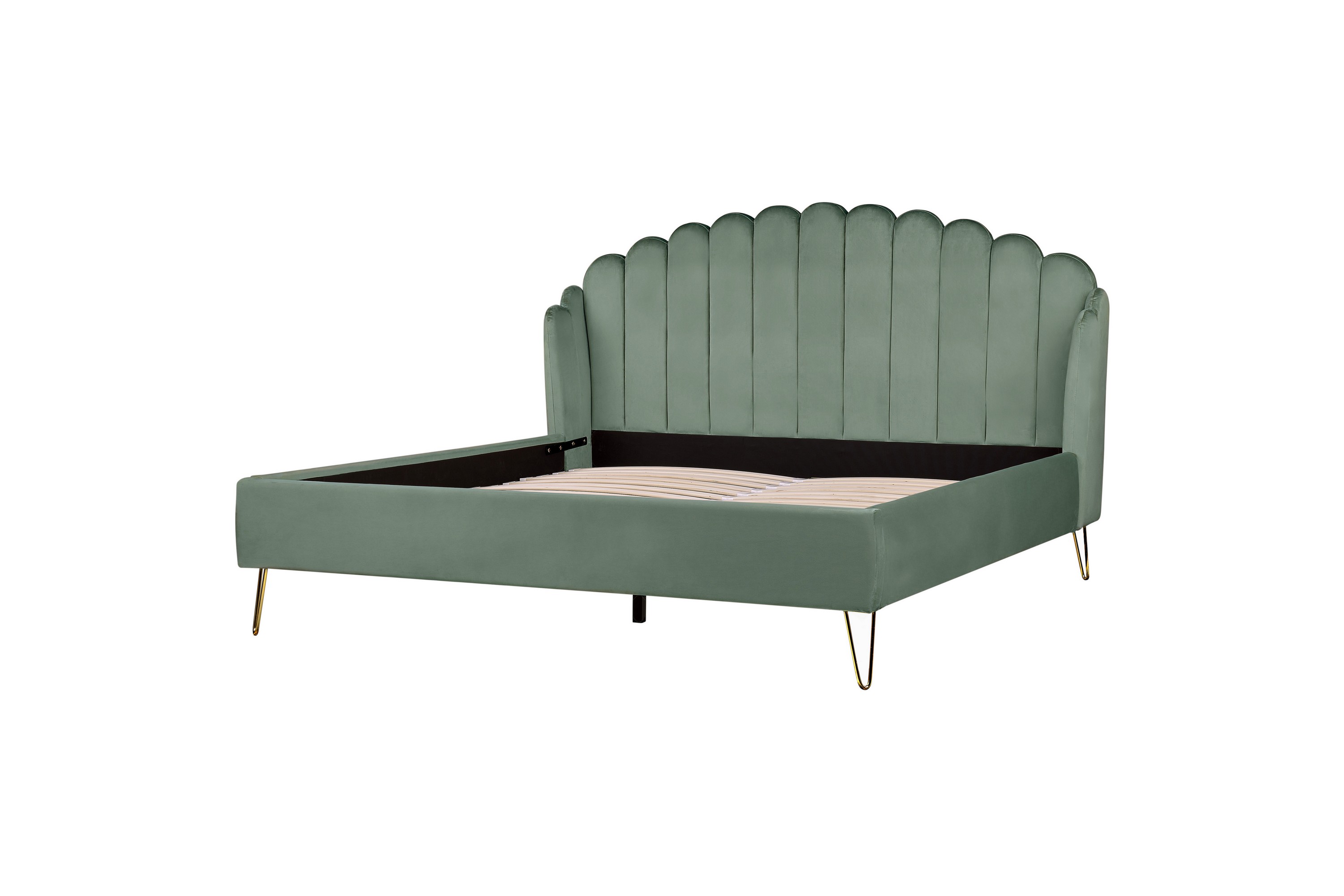 benicio sängram 180x200 cm - grön/guld