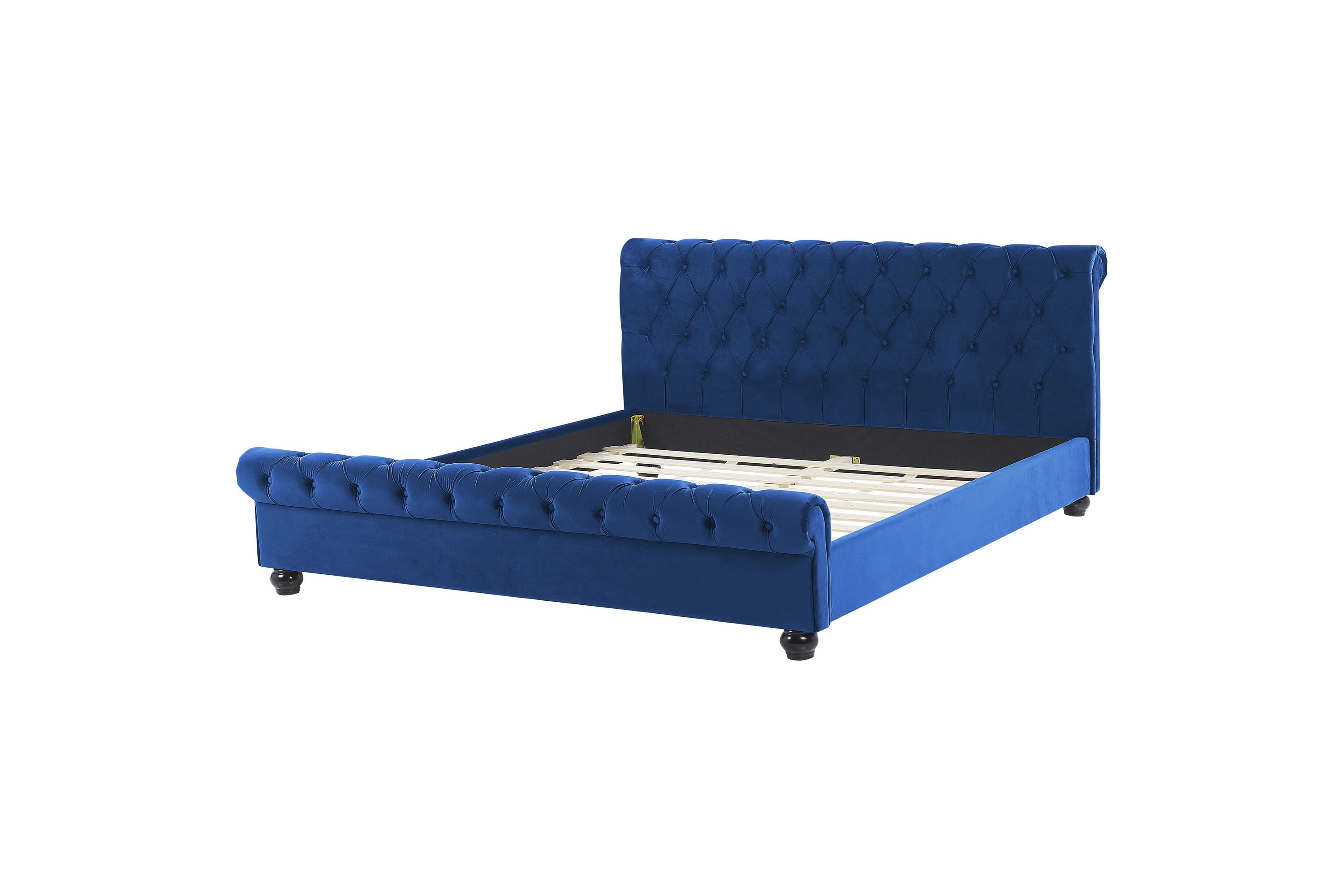 bronson vattensäng 160x200 cm - blå/mörkt trä