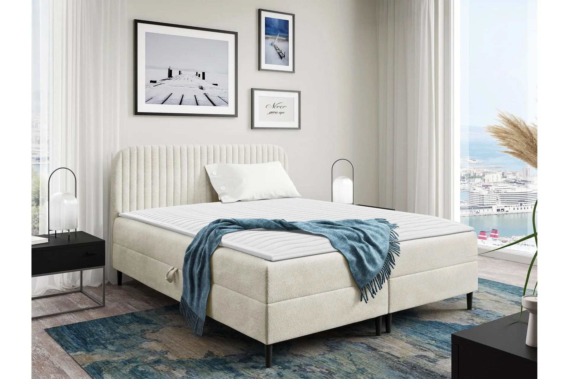 celestine förvaringssäng 120x200 cm - vit