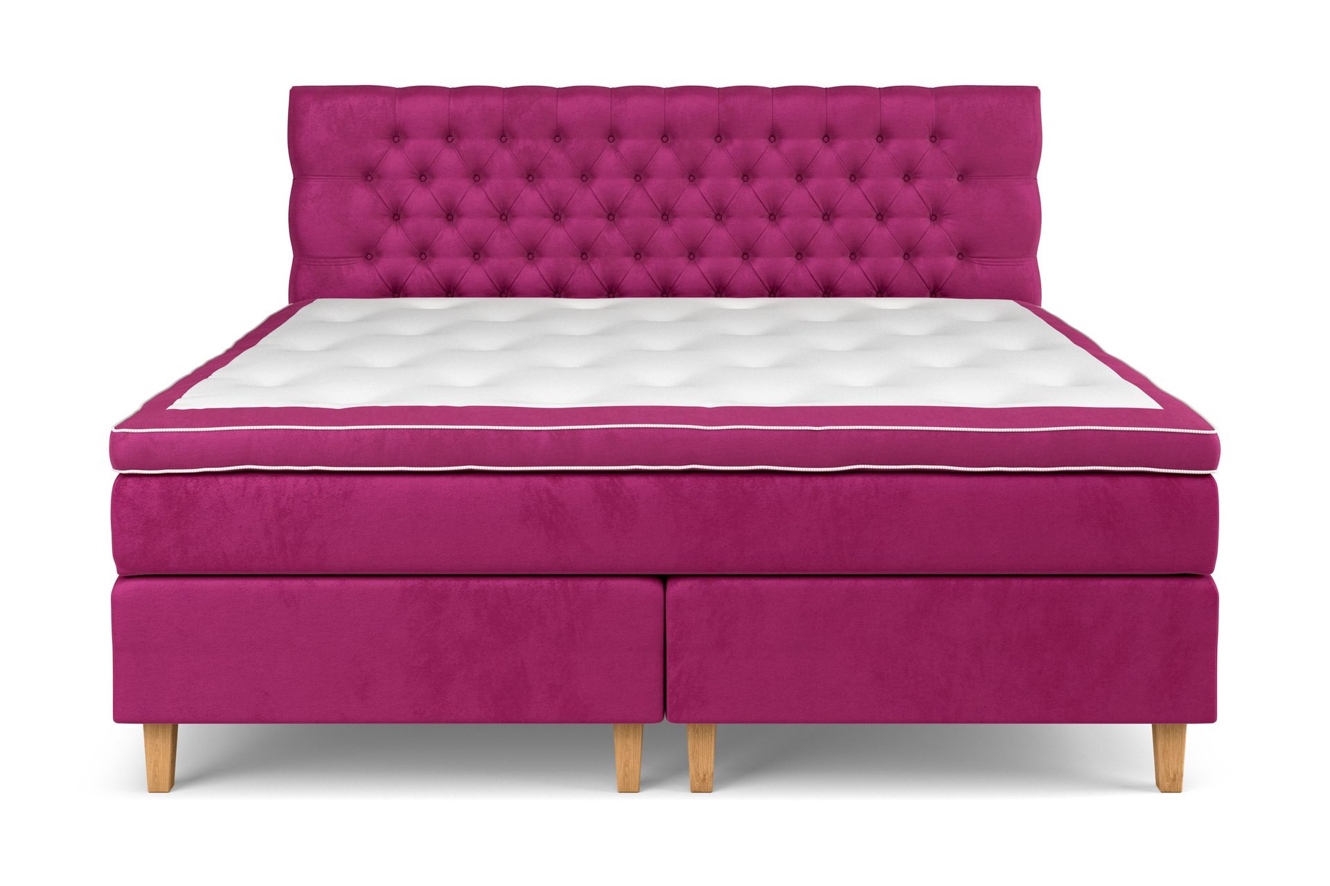 Celine Sängpaket 210x210cm - Rosa/Sammet