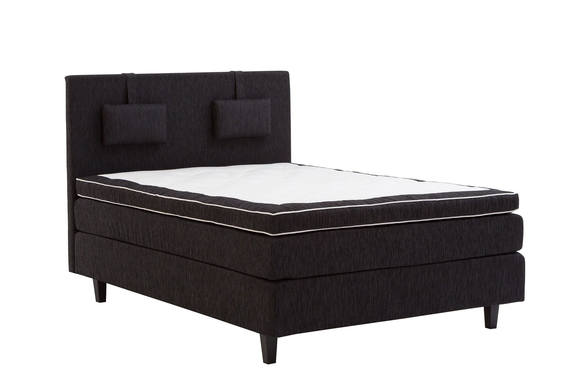 Charleston Kontinentals&auml;ng 120x200 Fast Polyeterskum - Svart