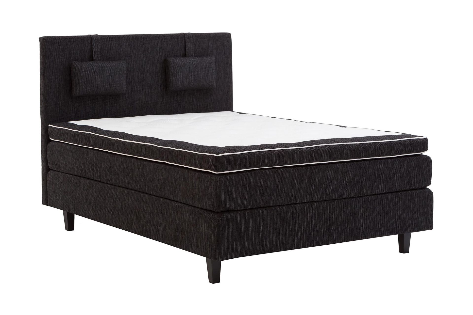 Charleston Kontinentals&auml;ng 120x200 Fast Polyeterskum - Svart