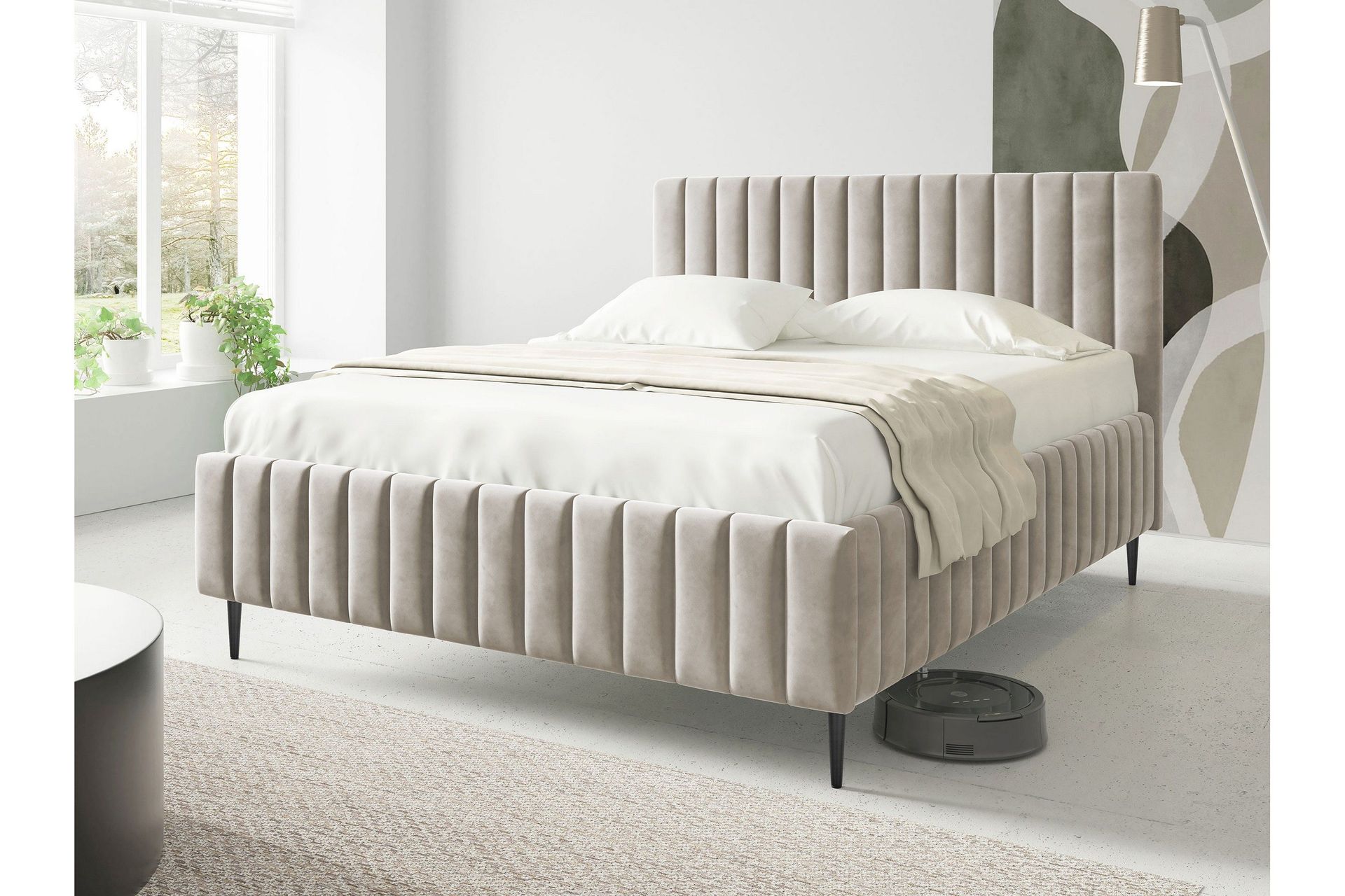 Desio Förvaringssäng 180x200 cm - Beige